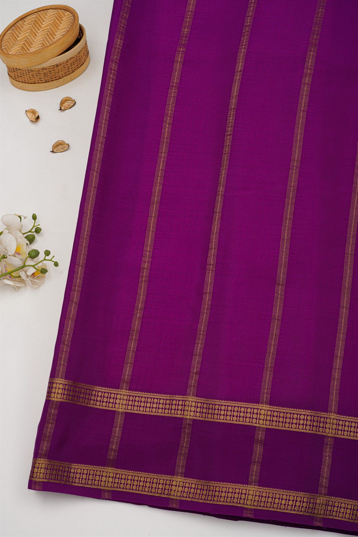 Mysore Crepe Pink Saree