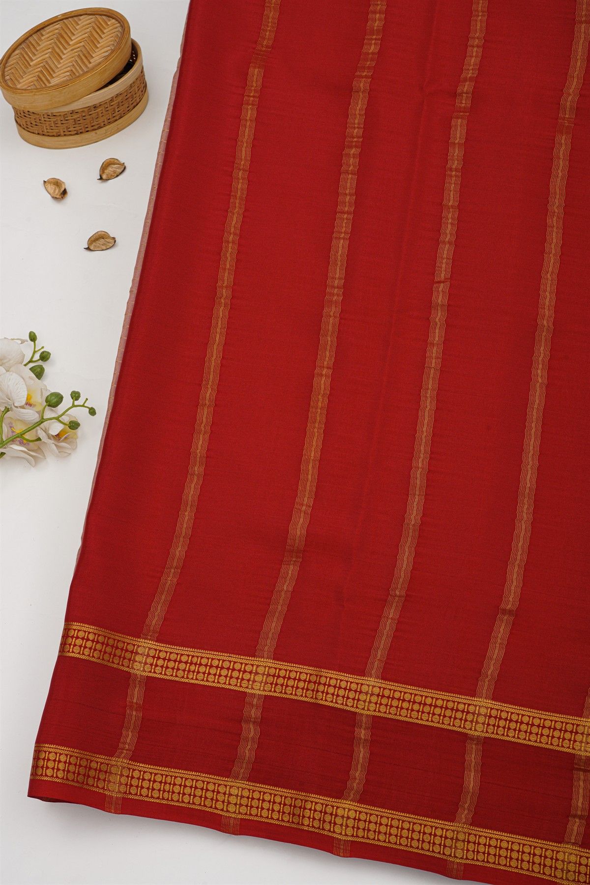 Mysore Crepe Onion Pink Saree