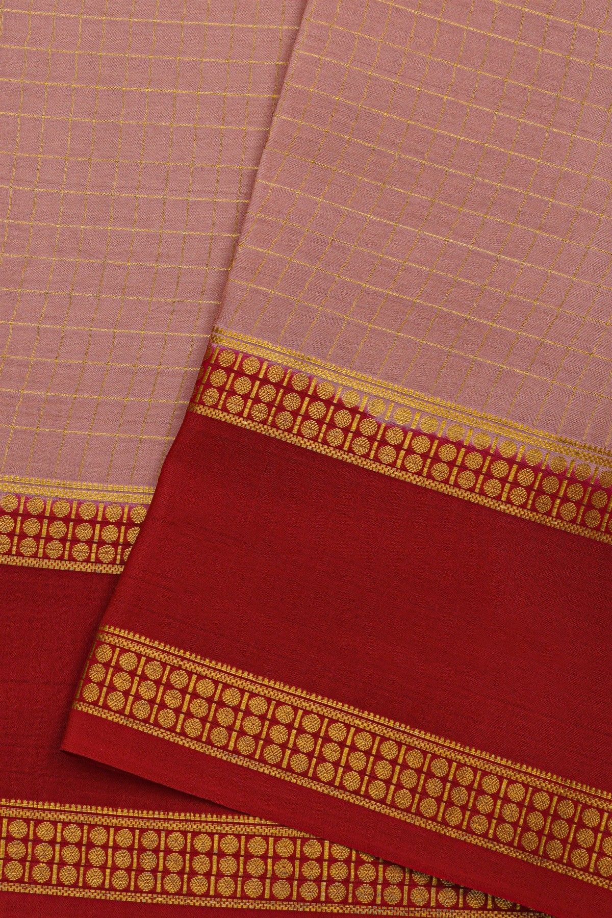 Mysore Crepe Onion Pink Saree