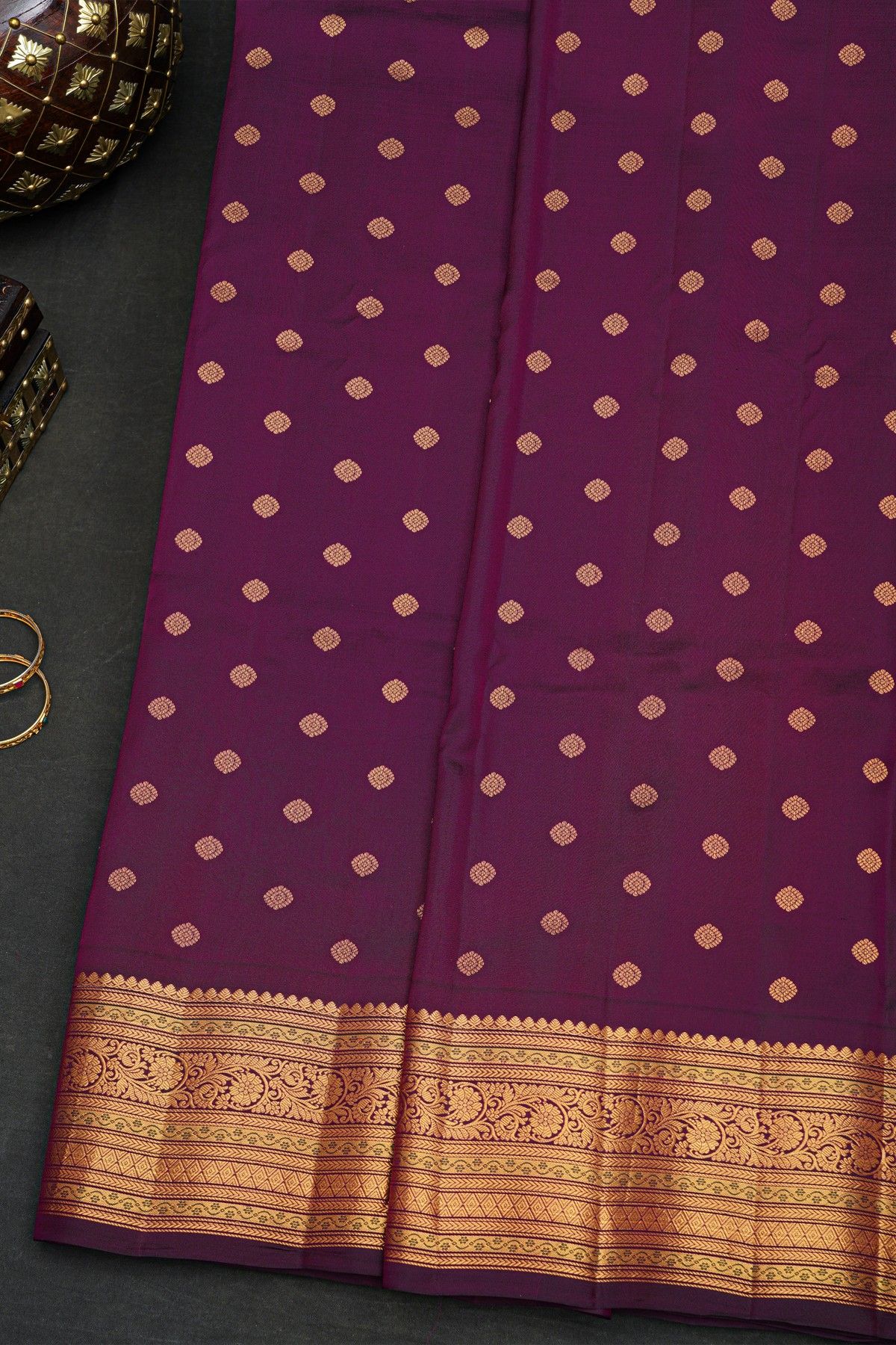 Gadwal Silk Purple Saree