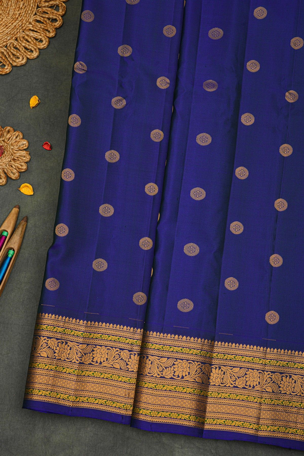 Gadwal Silk Blue Saree