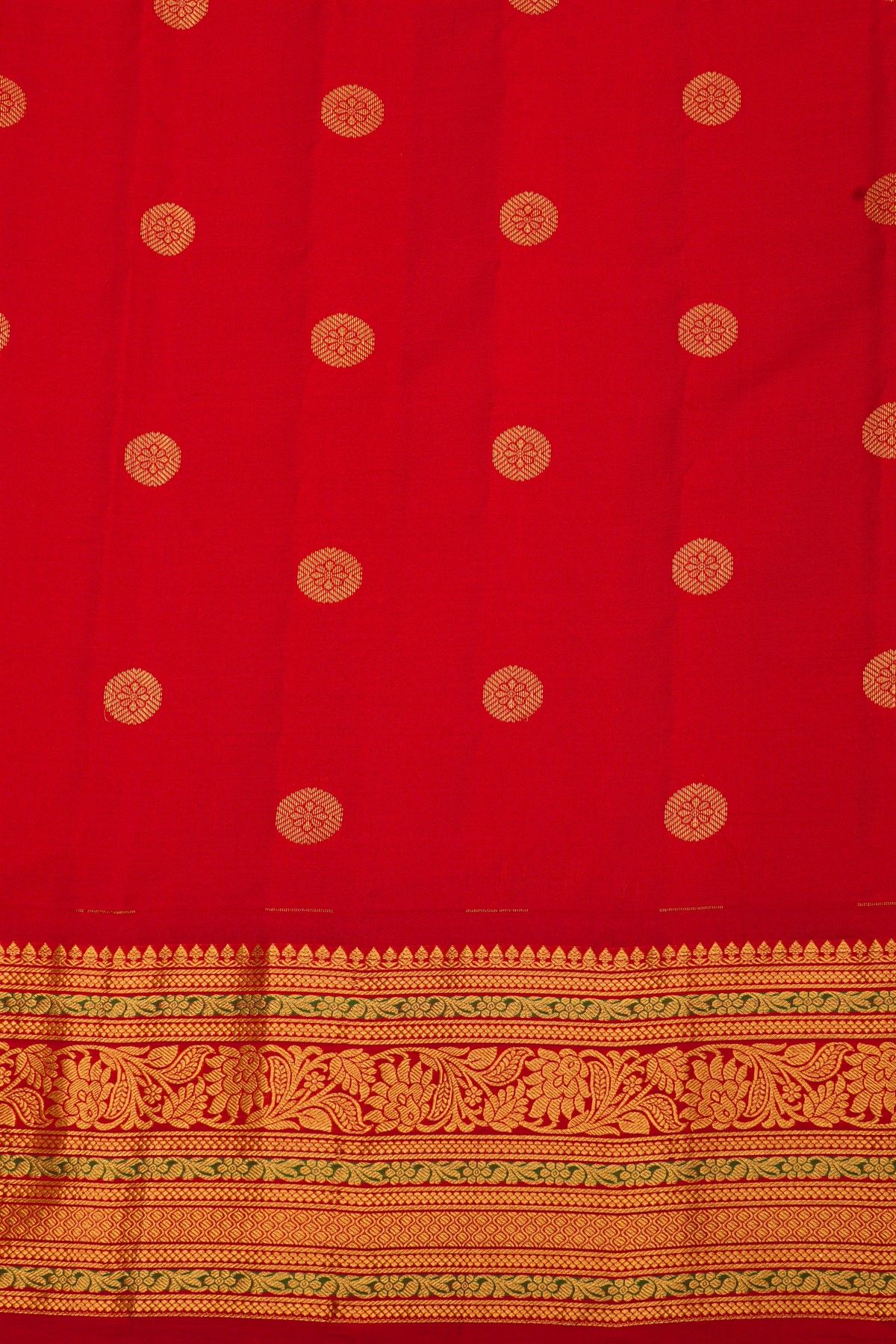 Gadwal Silk Red Saree