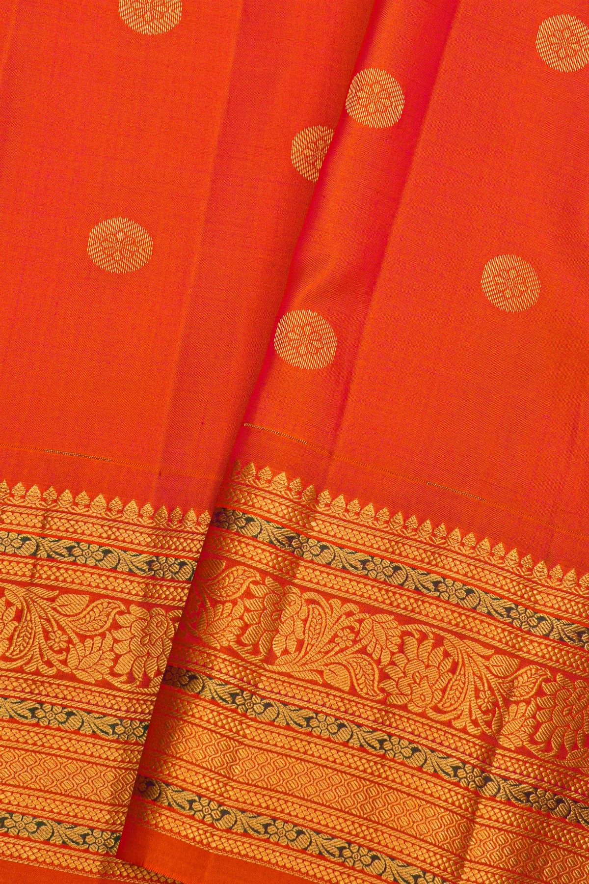 Gadwal Silk Orange Saree