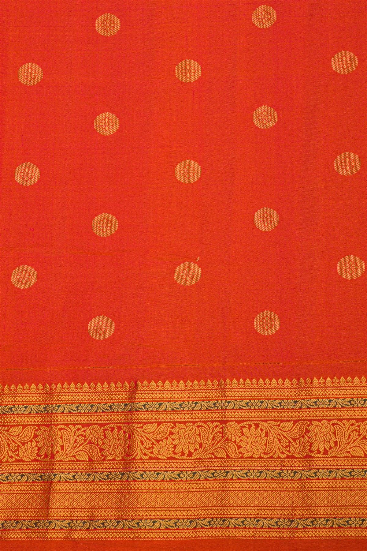 Gadwal Silk Orange Saree