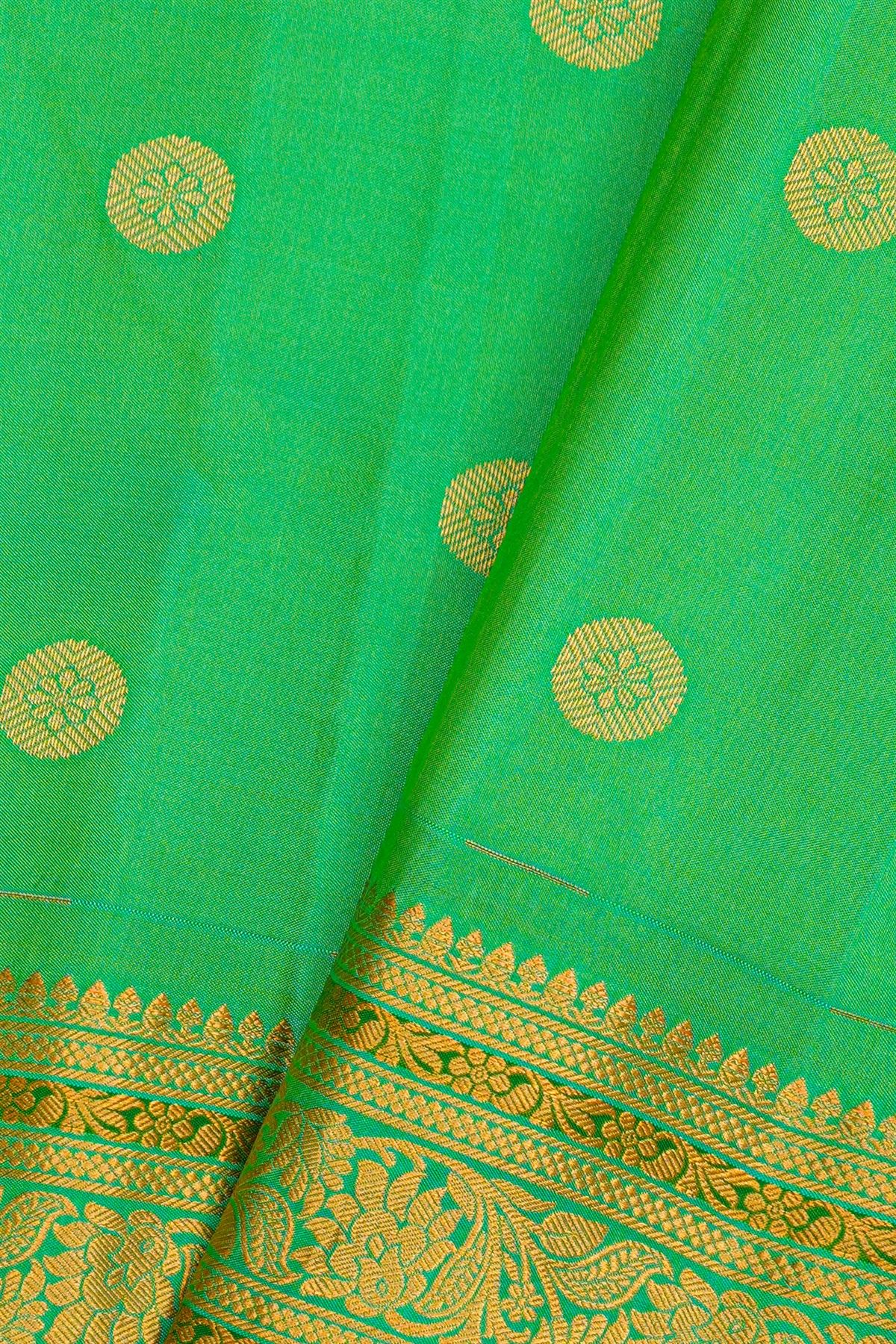 Gadwal Silk Sea Green Saree