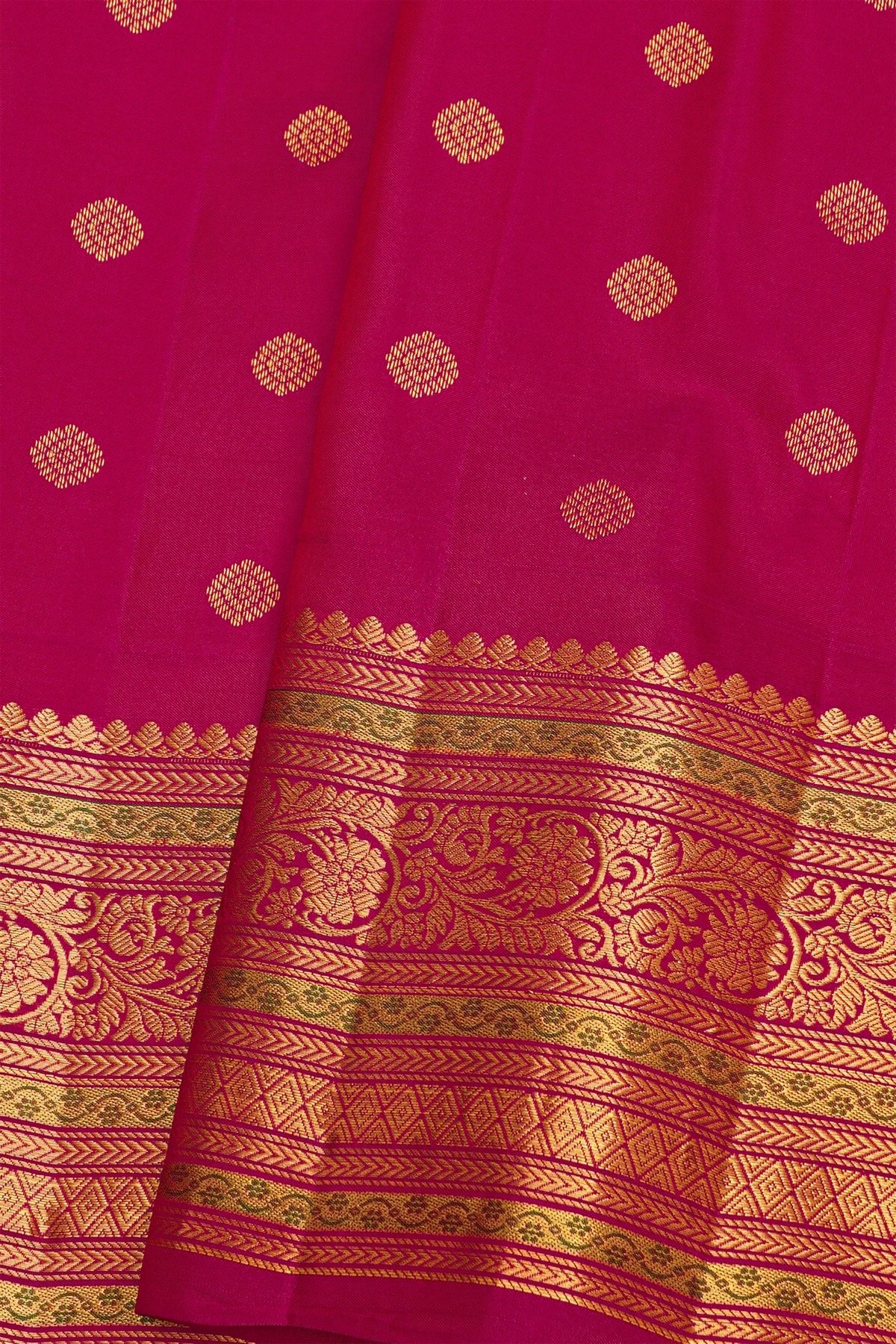 Gadwal Silk Magenta Saree