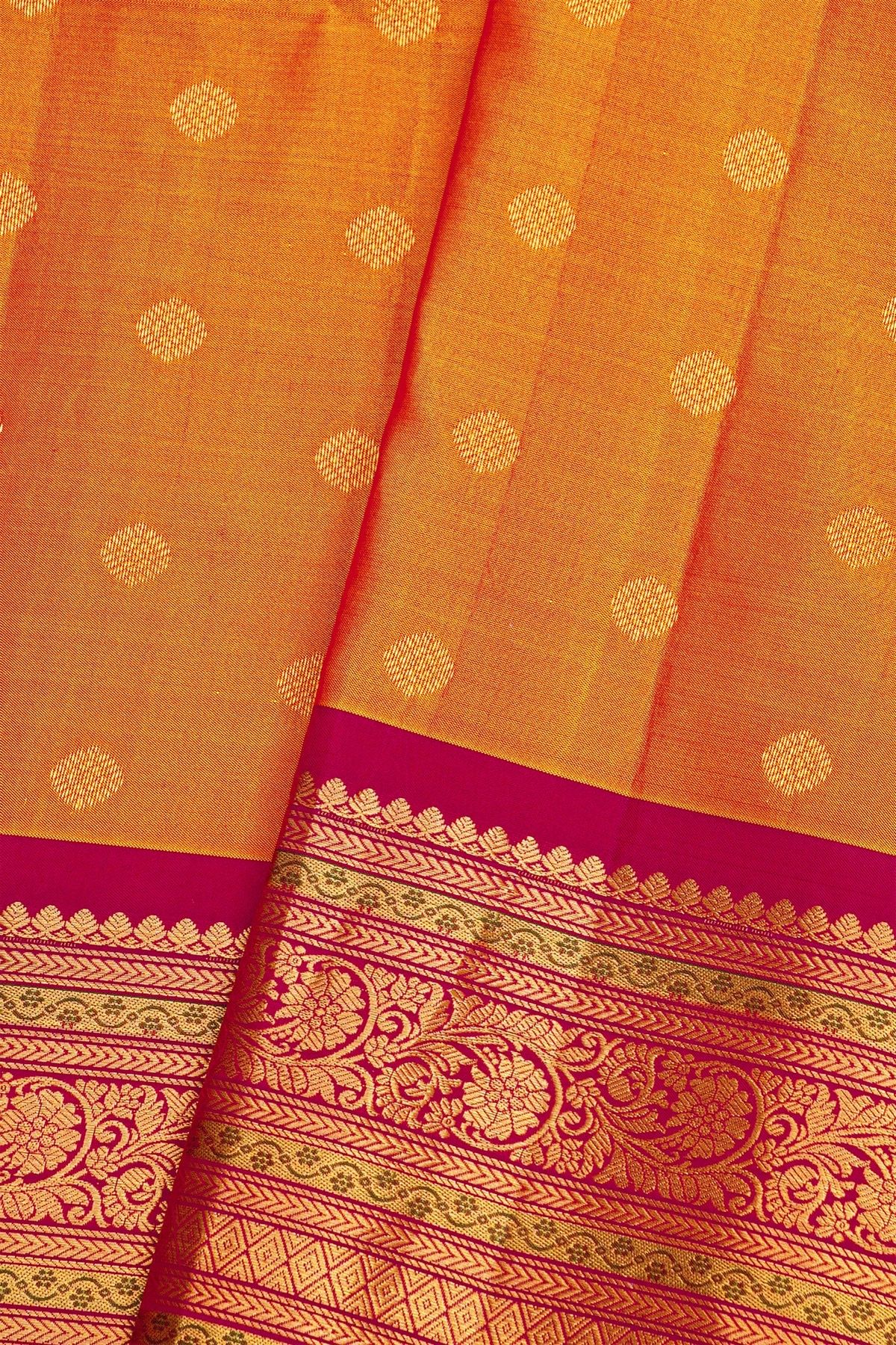 Gadwal Silk Orange Saree