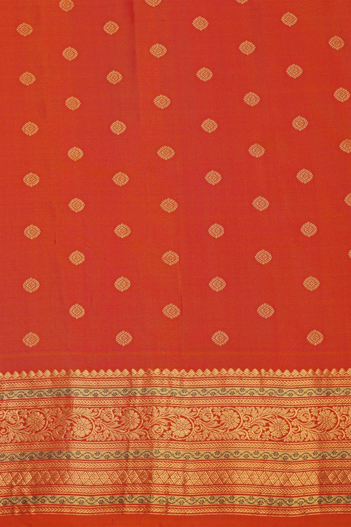 Gadwal Silk Peach Saree