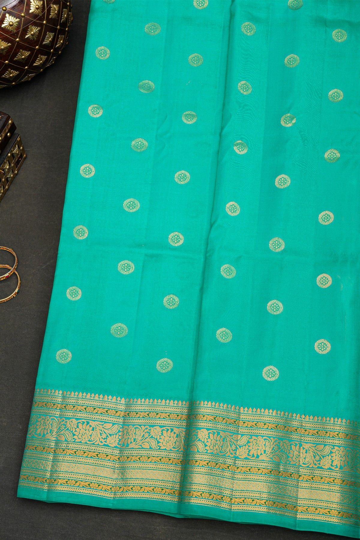 Gadwal Silk Sea Green Saree
