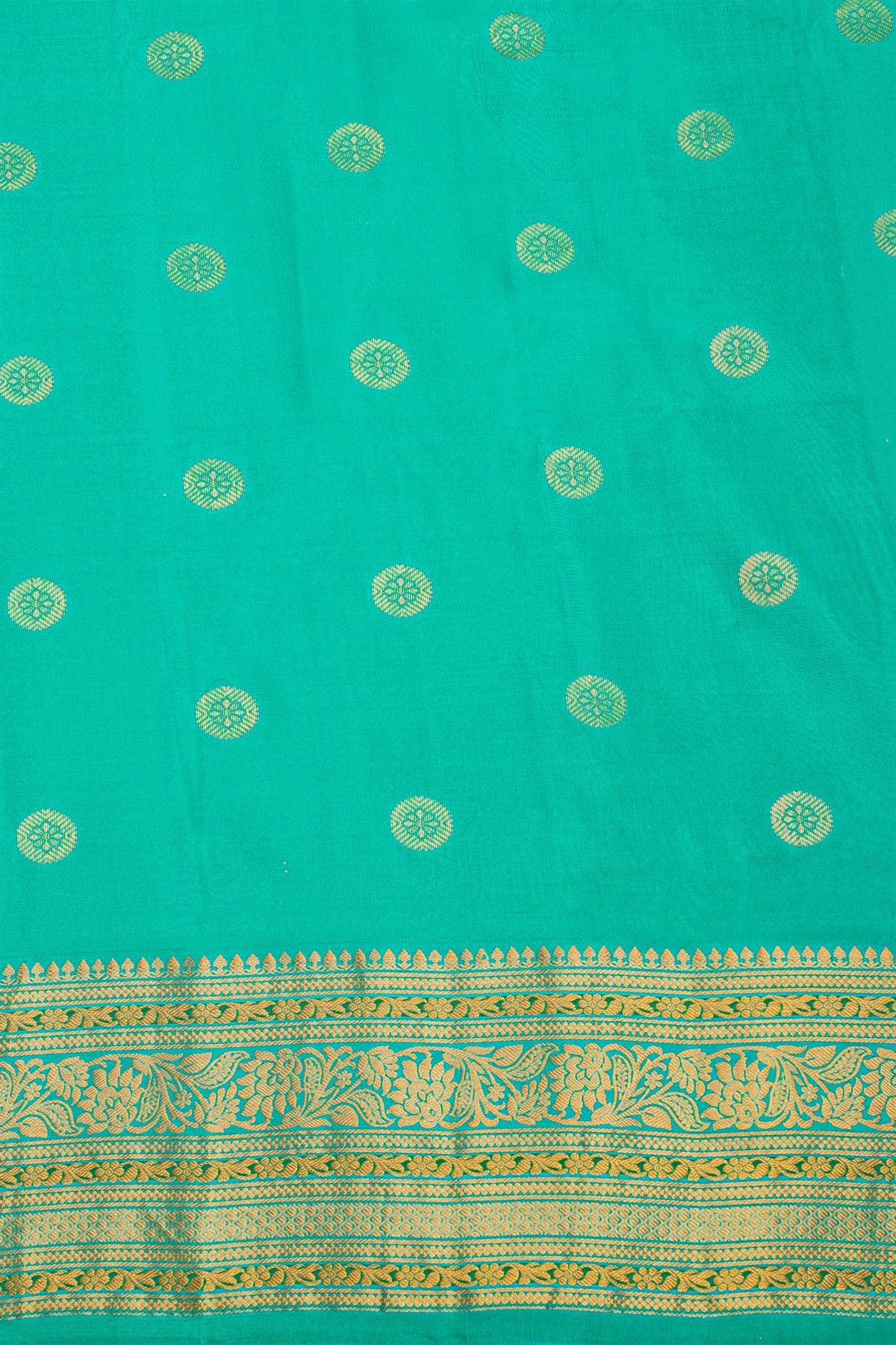 Gadwal Silk Sea Green Saree