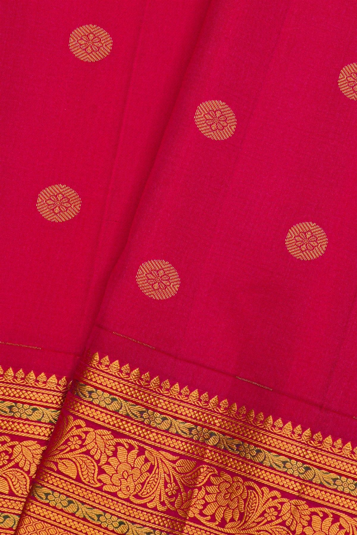 Gadwal Silk Magenta Saree