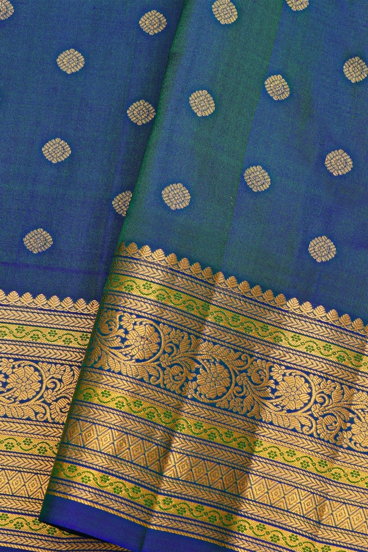 Gadwal Silk Blue Saree