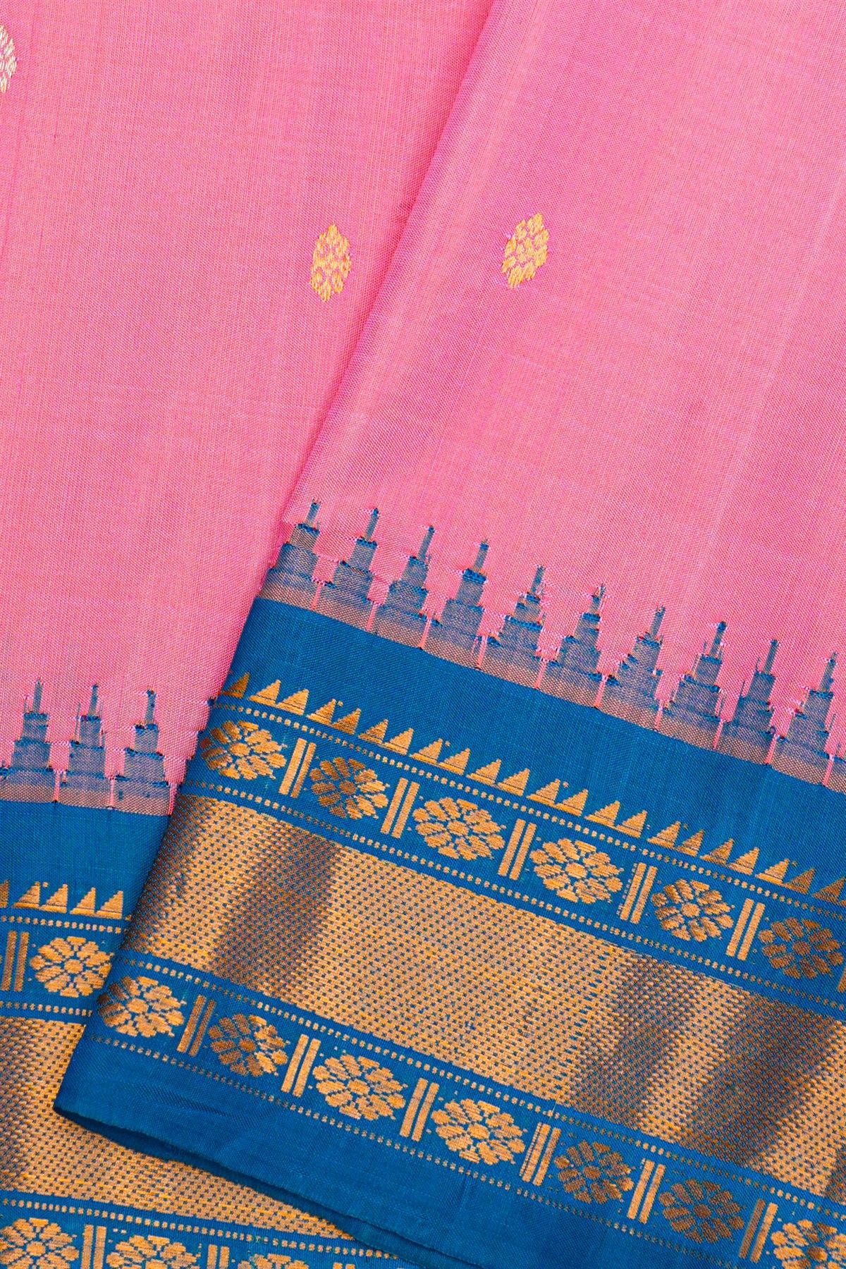 Gadwal Silk Pink Saree