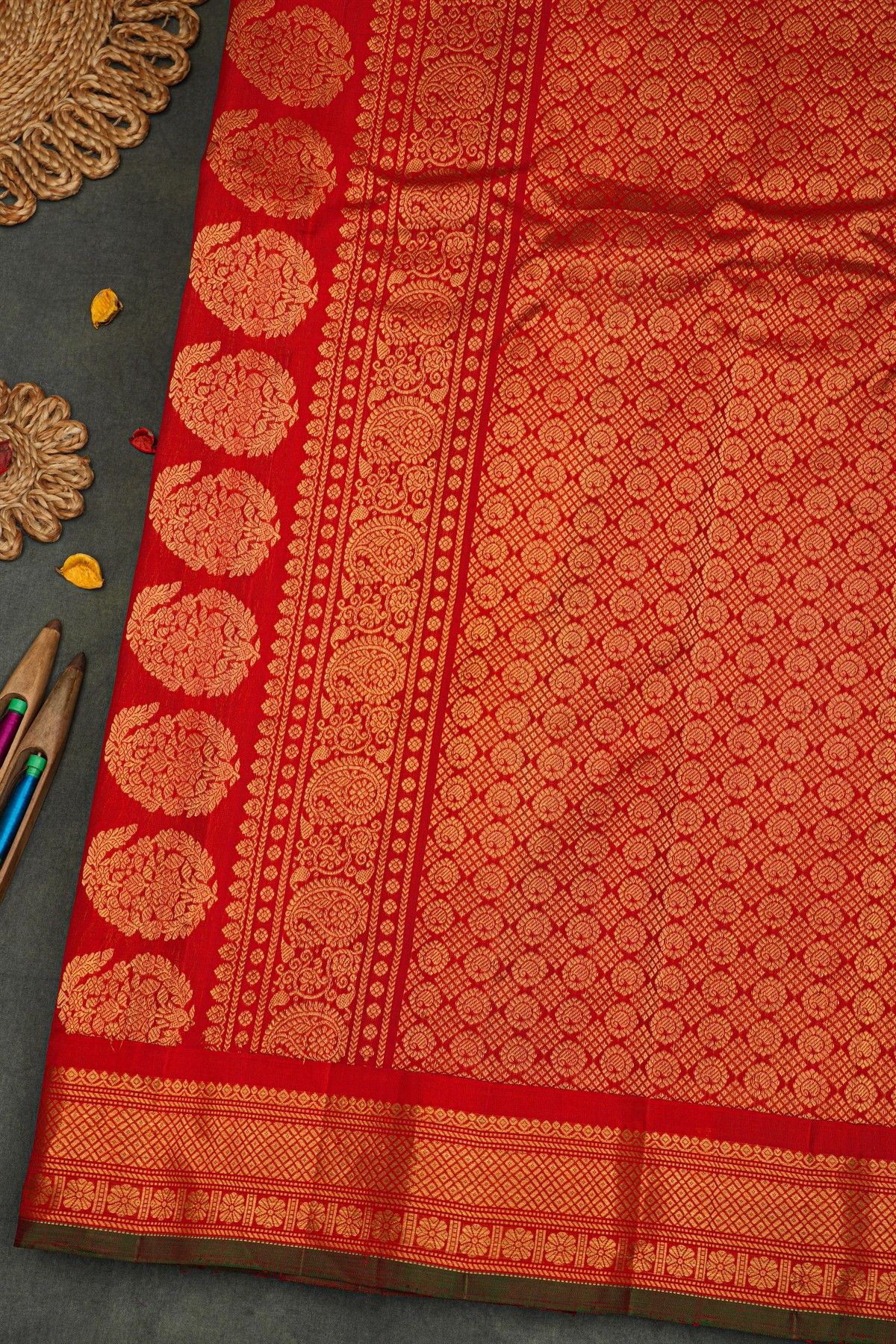 Gadwal Silk Black Saree