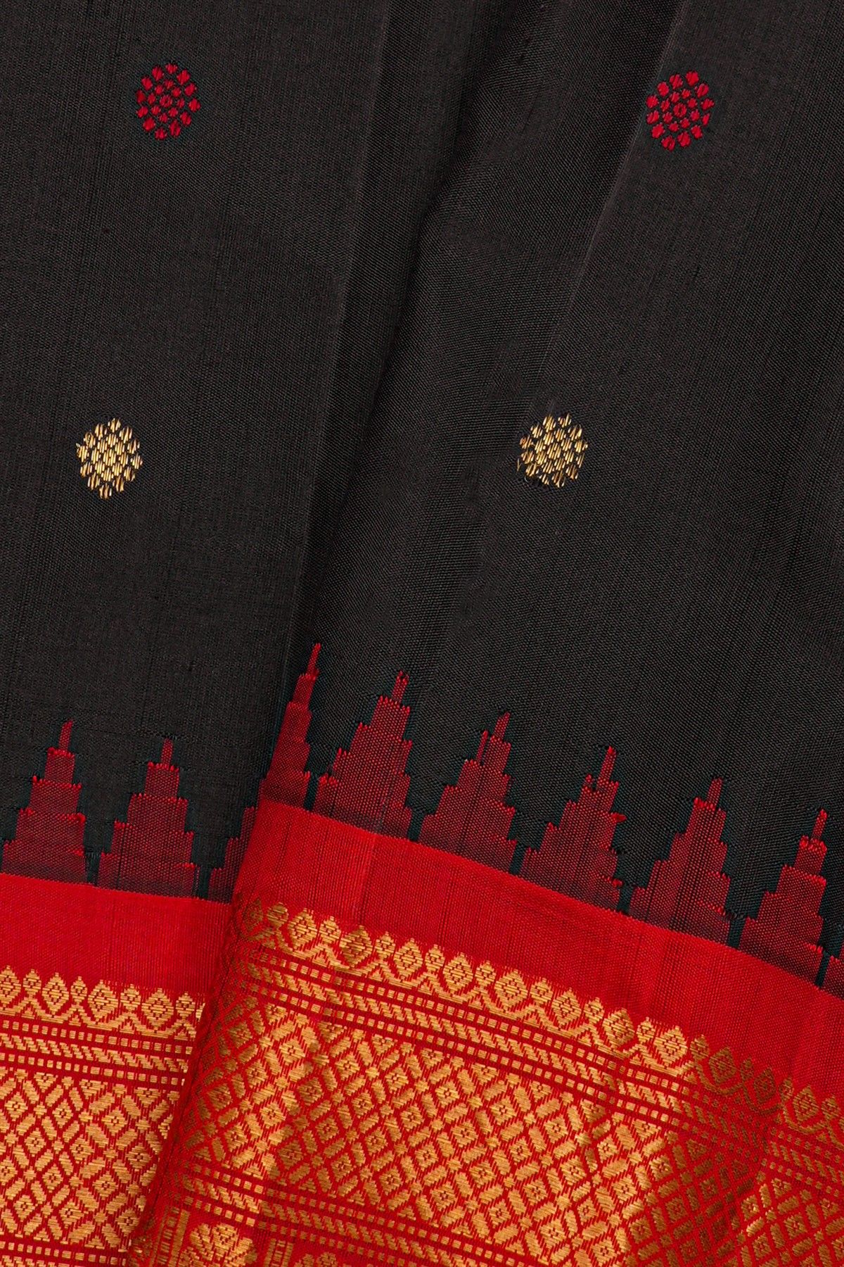 Gadwal Silk Black Saree