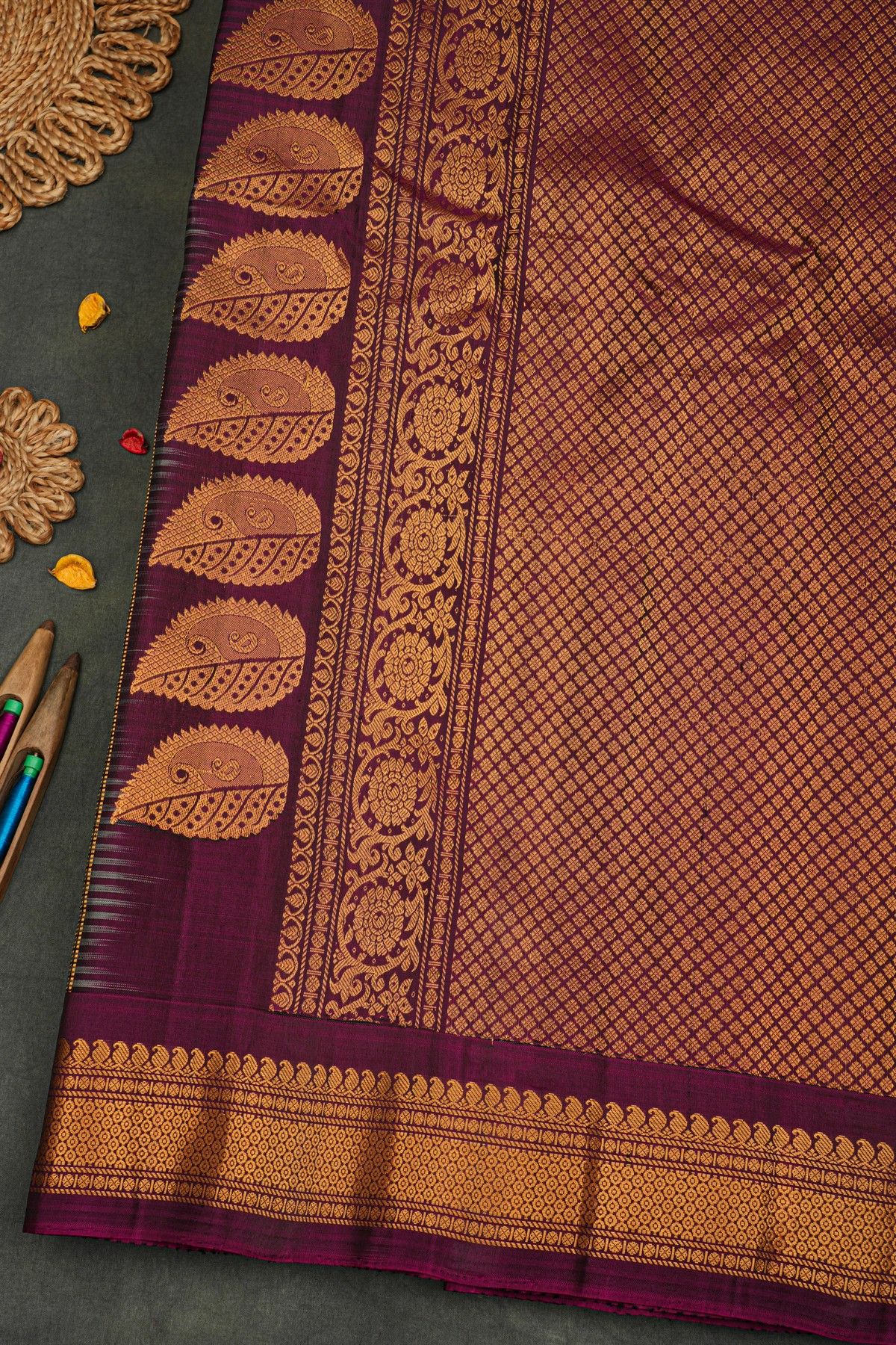Gadwal Silk Multi-Colour Saree