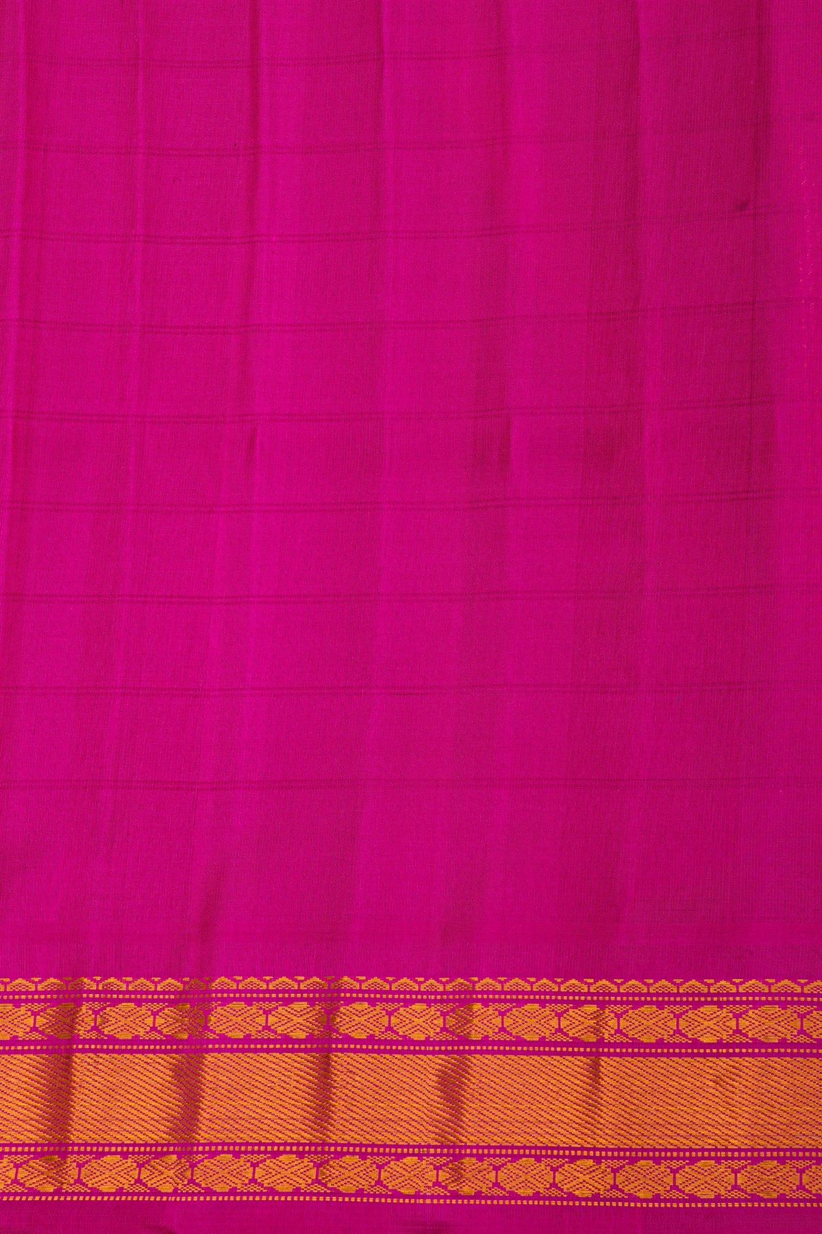 Gadwal Silk Peacock Green Saree