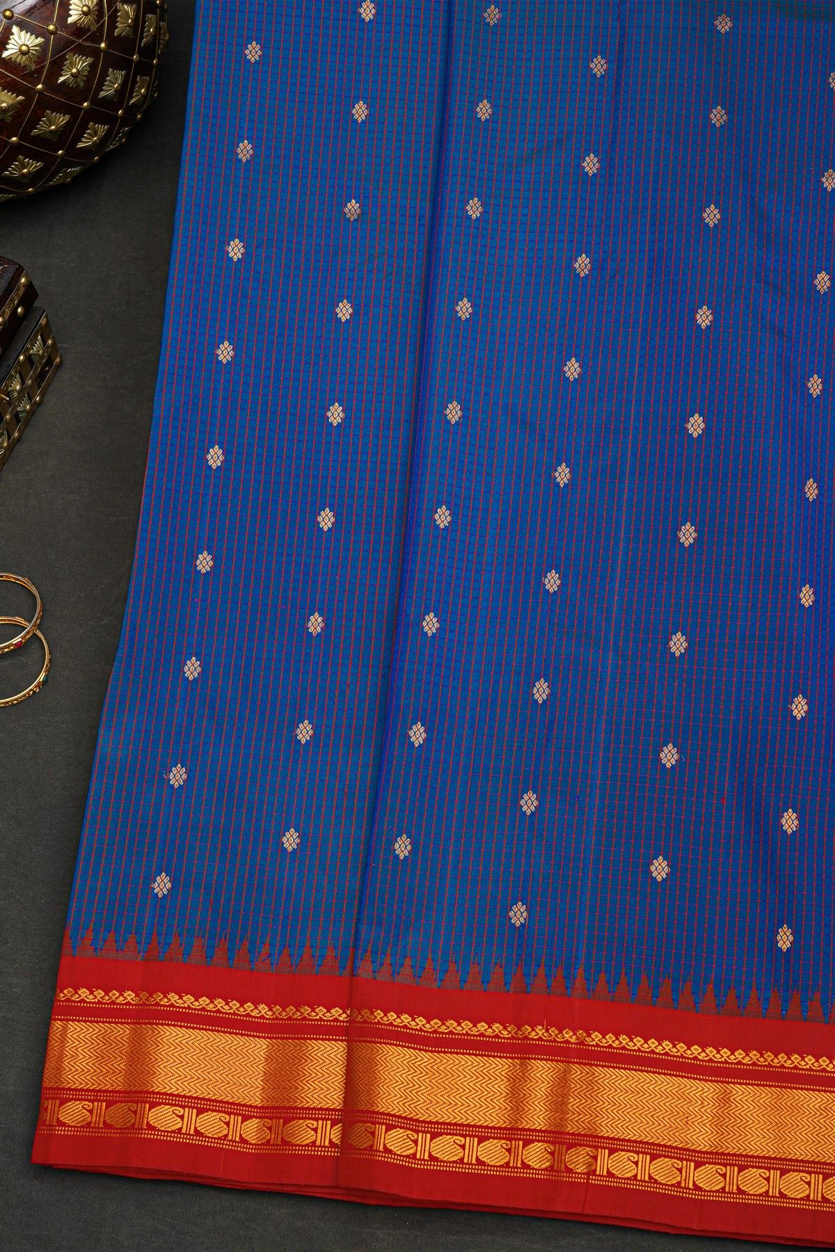 Gadwal Silk Blue Saree