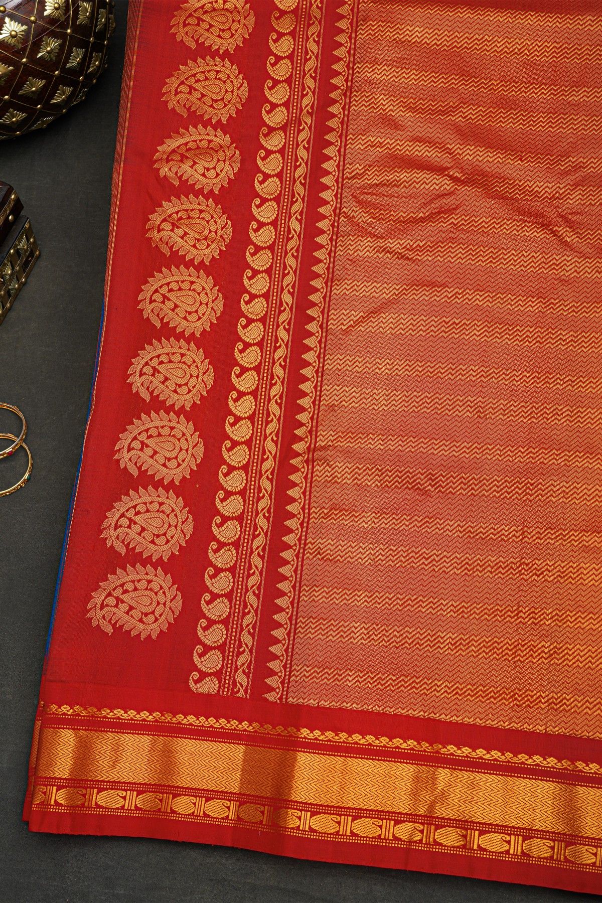 Gadwal Silk Blue Saree