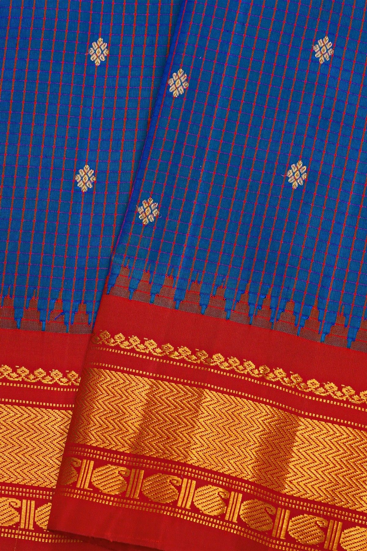 Gadwal Silk Blue Saree