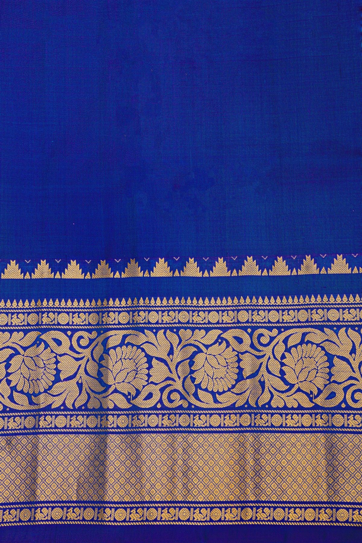 Gadwal Silk Peacock Green Saree