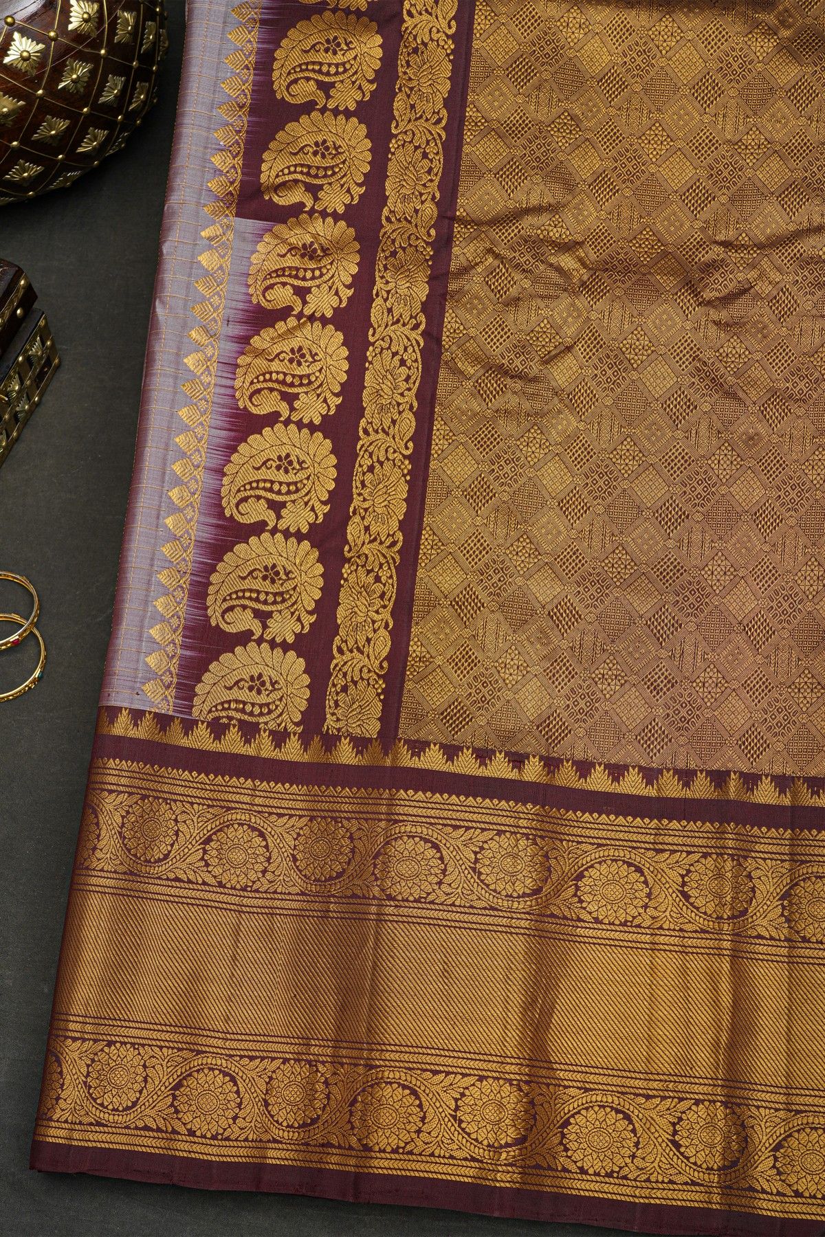 Gadwal Silk Light Purple Saree
