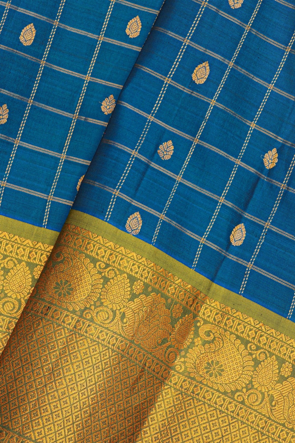 Gadwal Silk Blue Saree