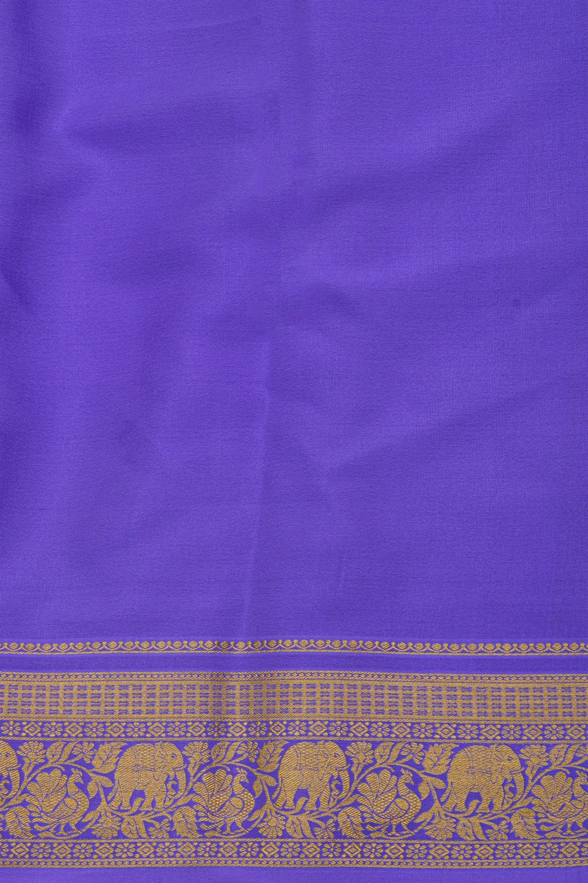 Mysore Crepe Royal Blue Saree