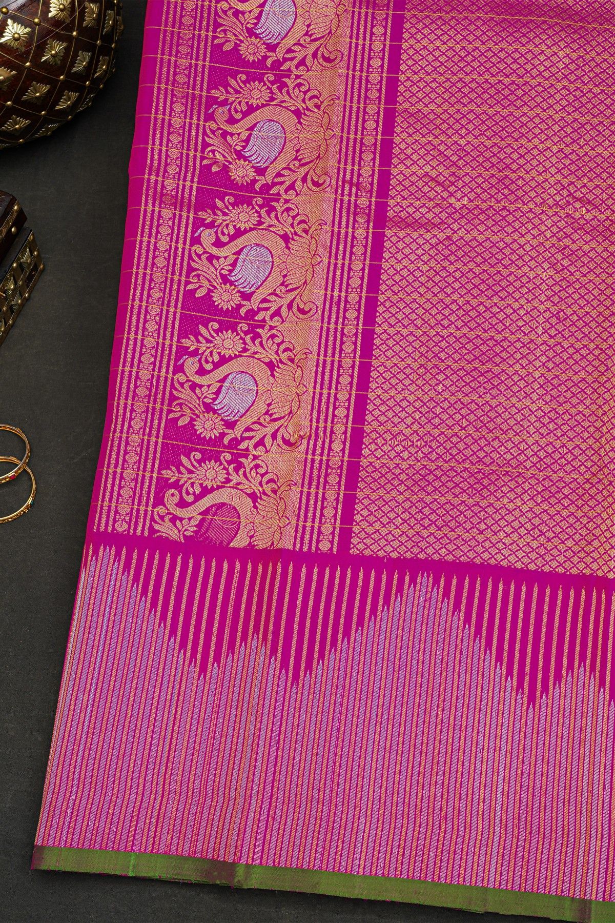 Gadwal Silk Blue Saree