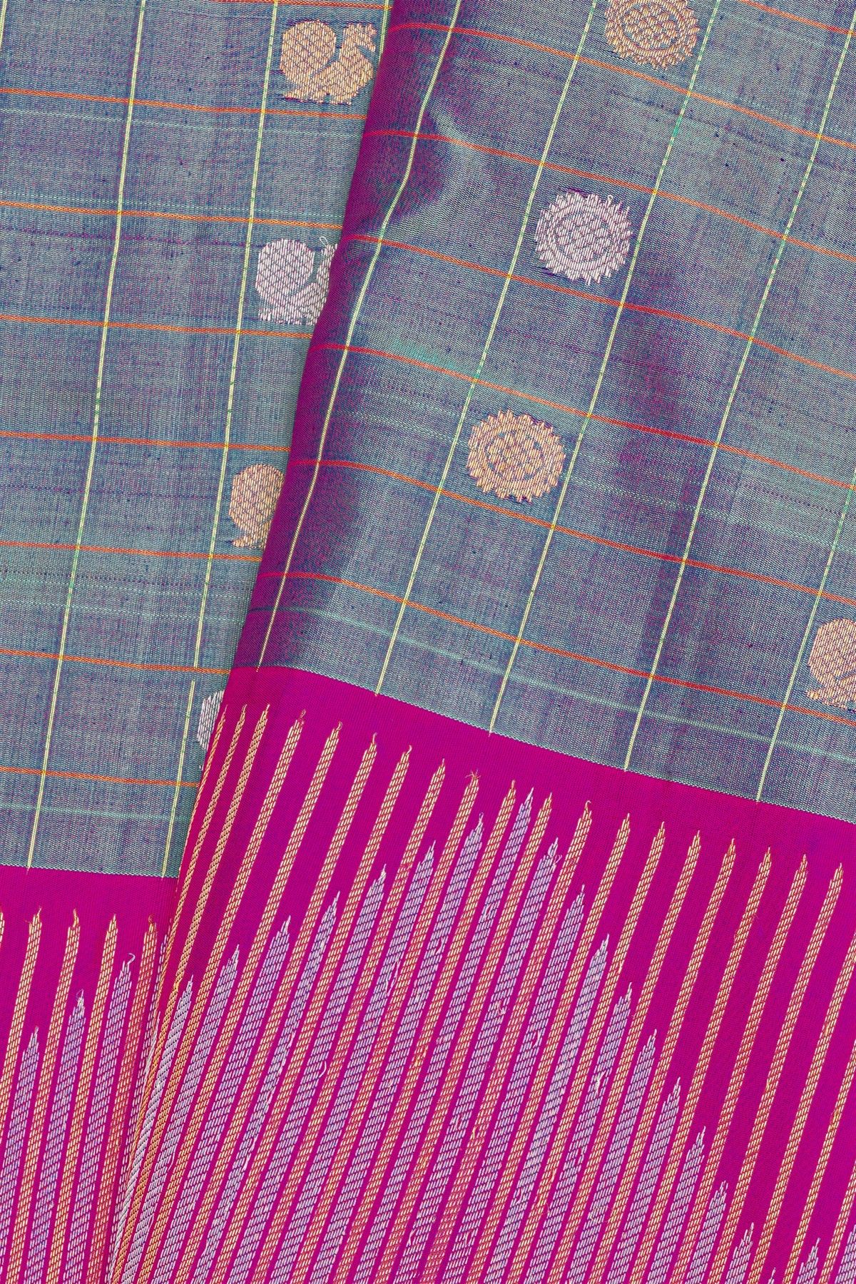 Gadwal Silk Blue Saree