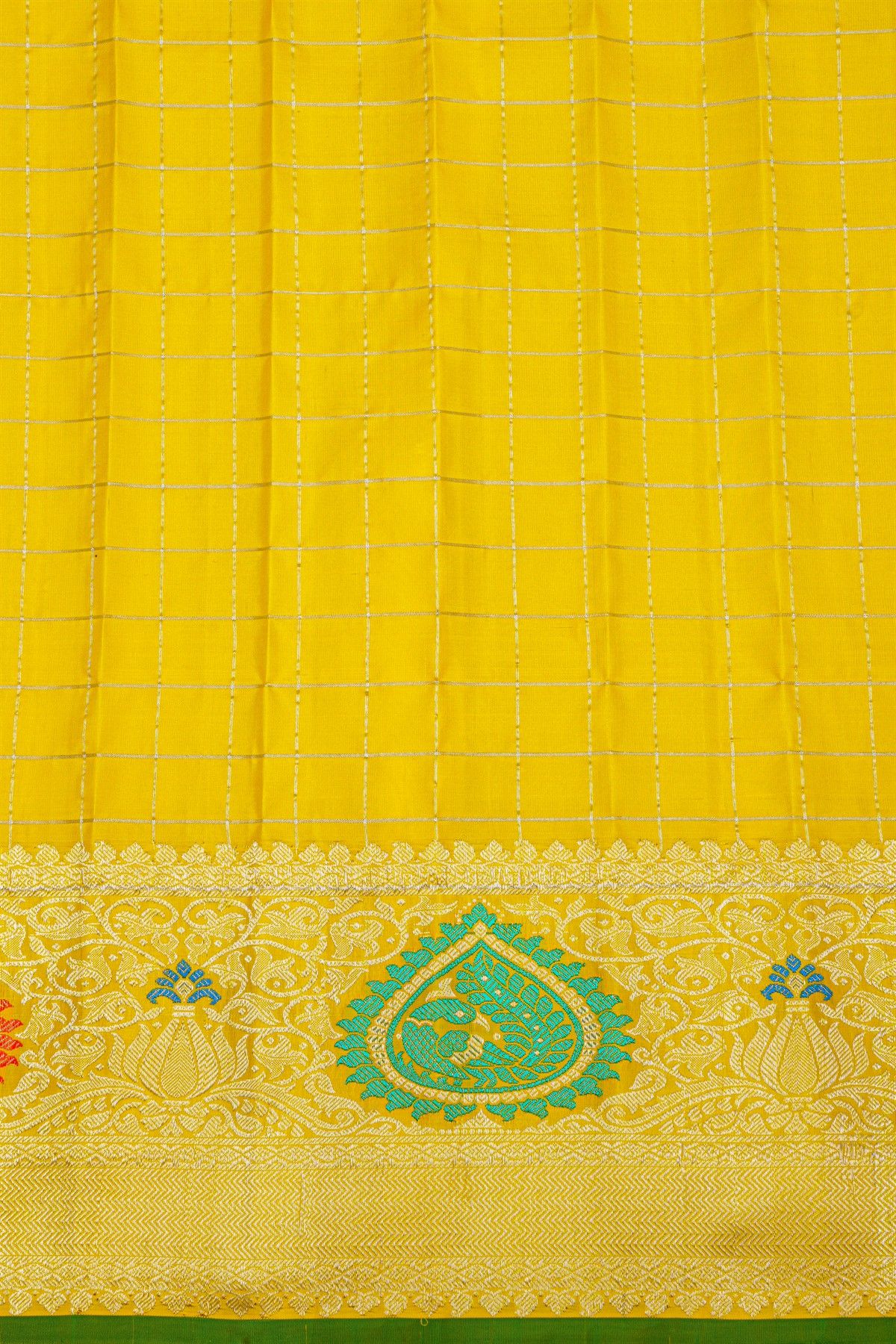 Gadwal Silk Yellow Saree