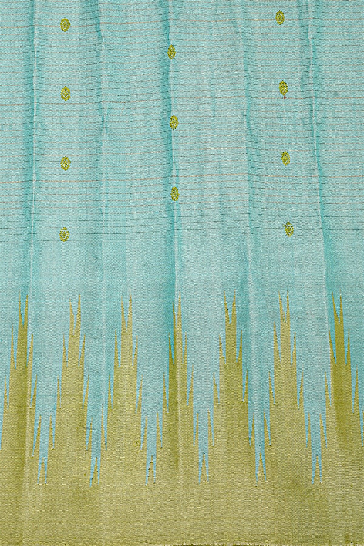 Gadwal Silk Mehendi Green Saree