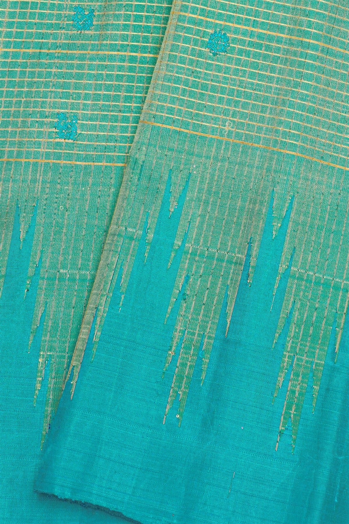 Gadwal Silk Sea Green Saree