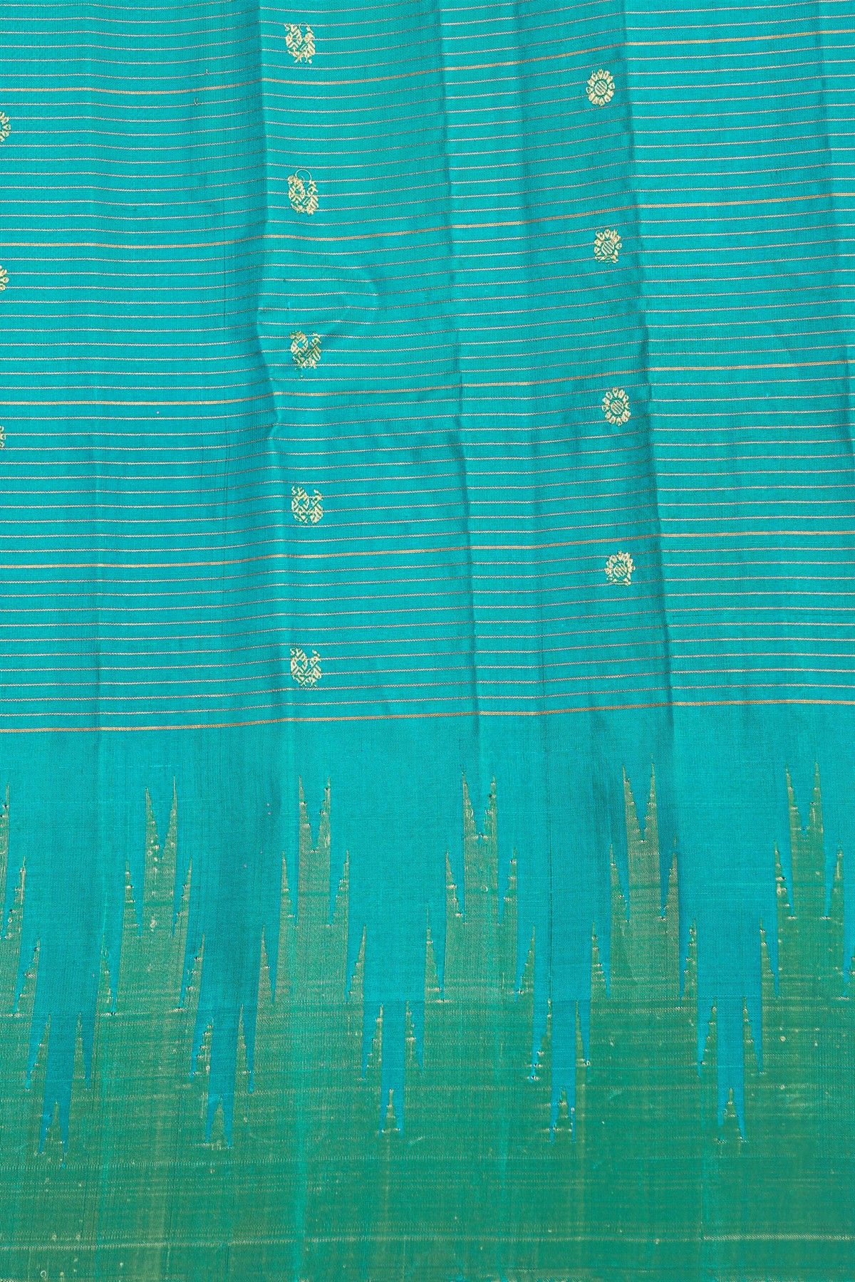 Gadwal Silk Sea Green Saree