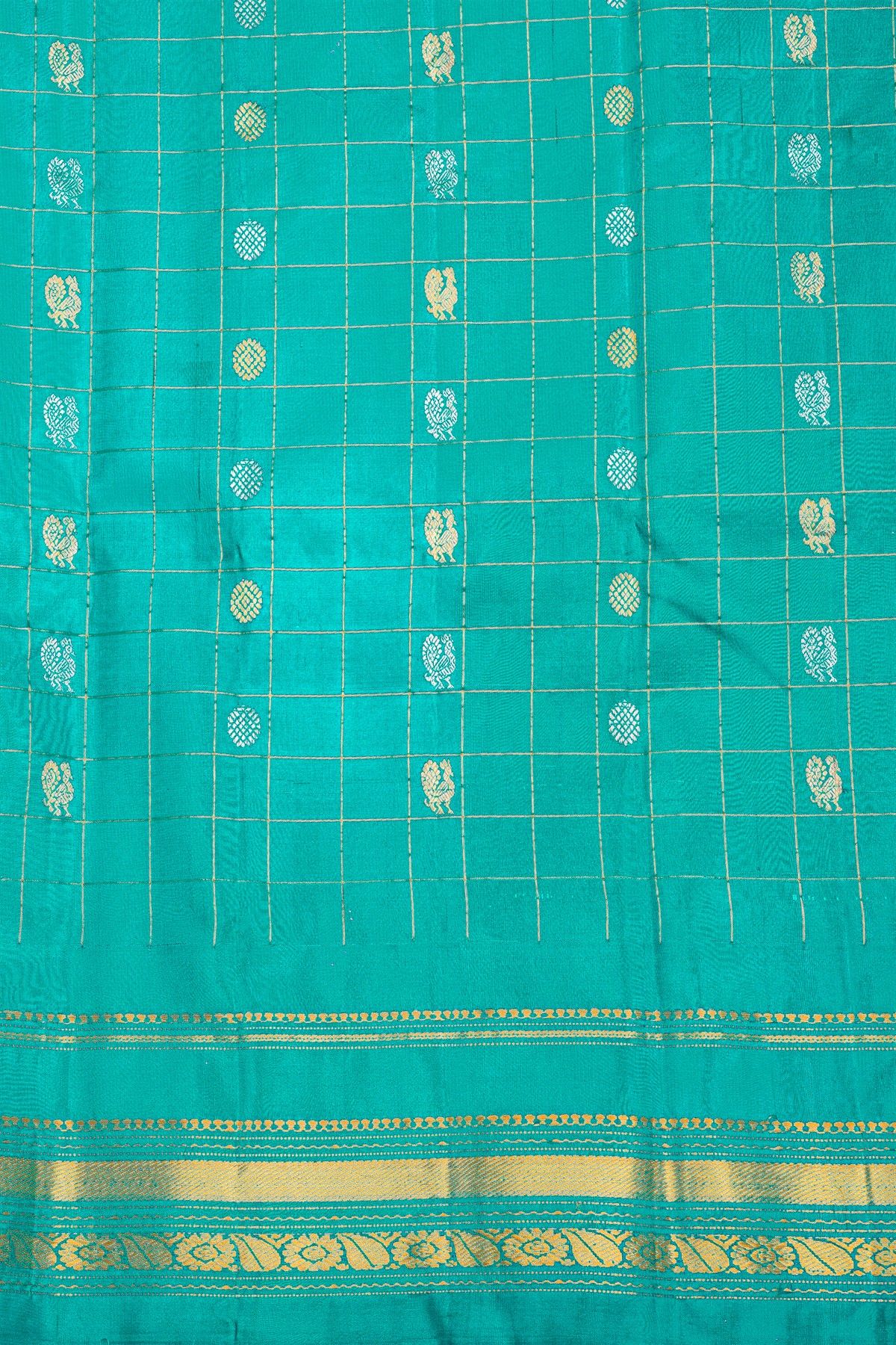 Gadwal Silk Navy Blue Saree
