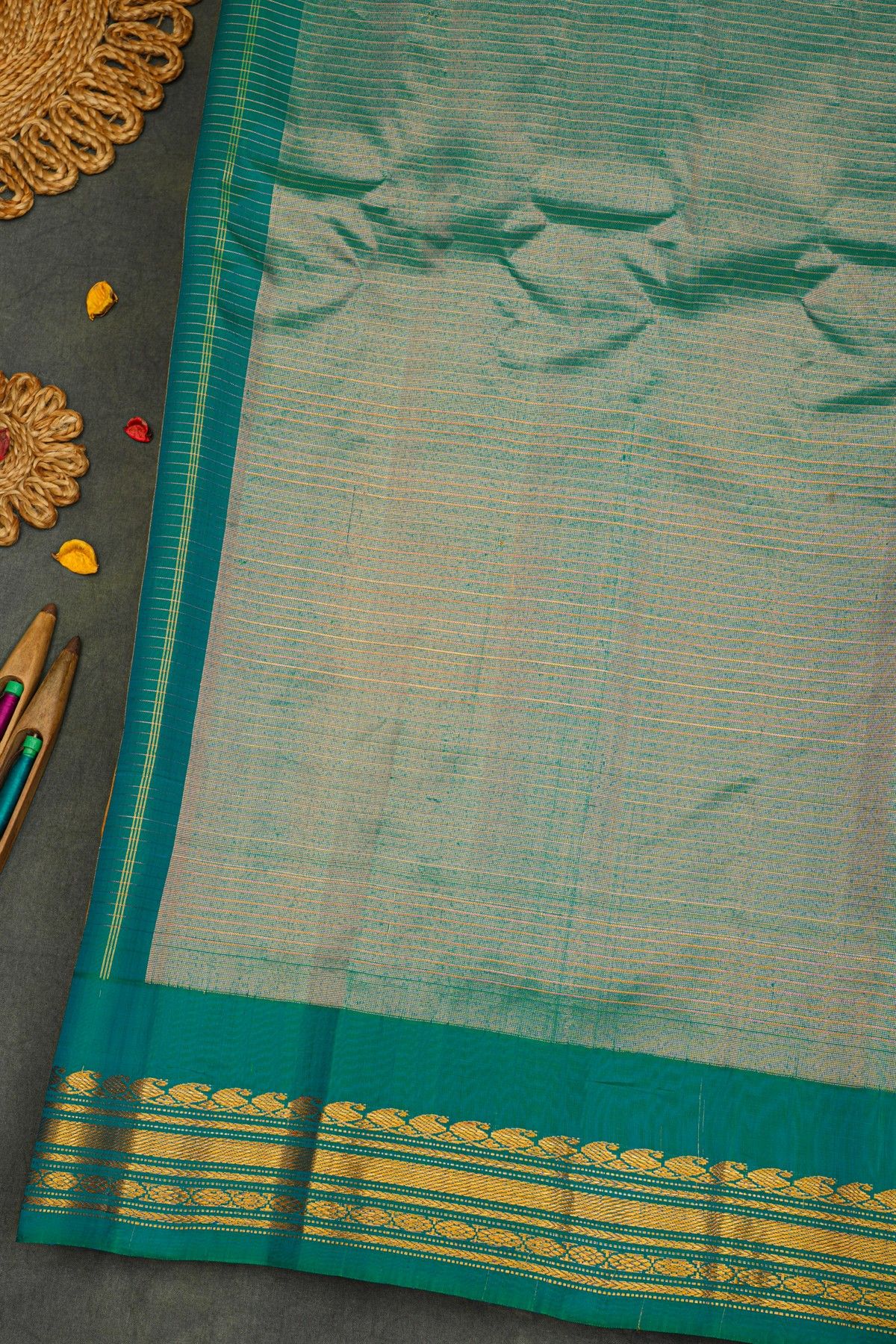 Gadwal Silk Mustard Saree