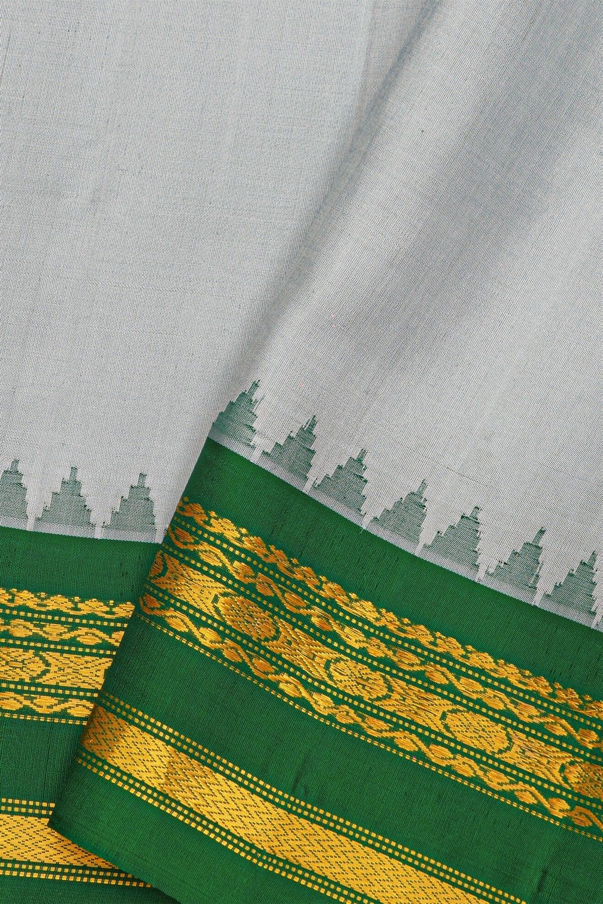 Gadwal Silk Light Grey Saree