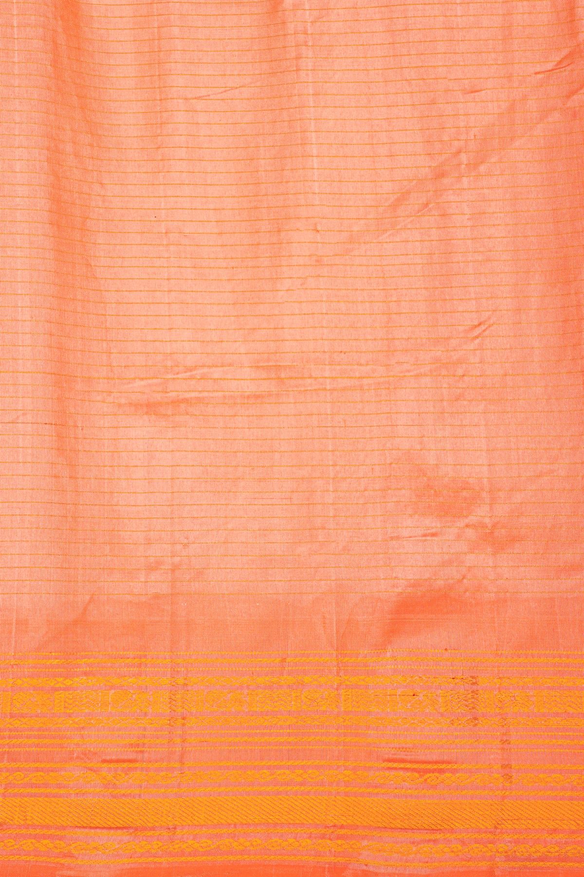 Gadwal Silk Orange Saree
