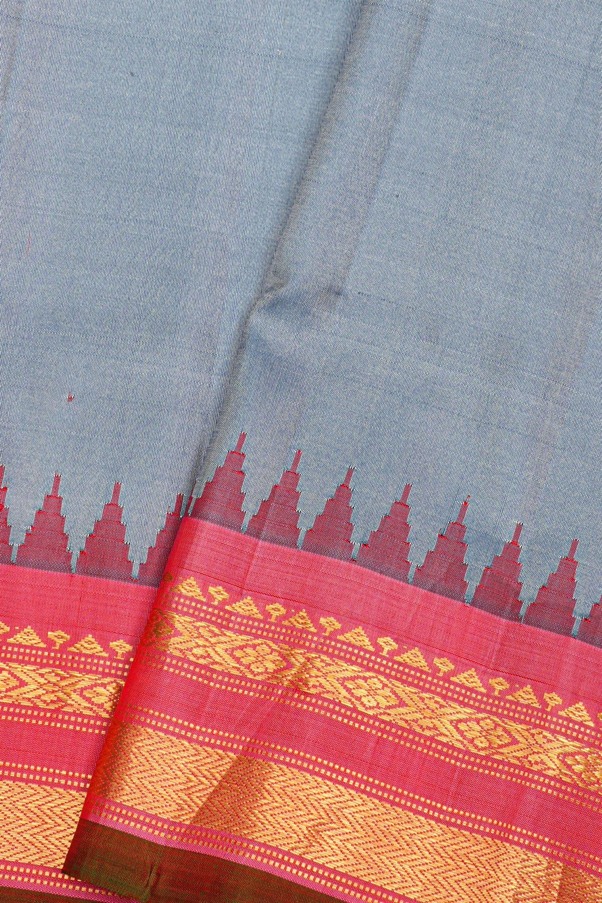 Gadwal Silk Grey Saree