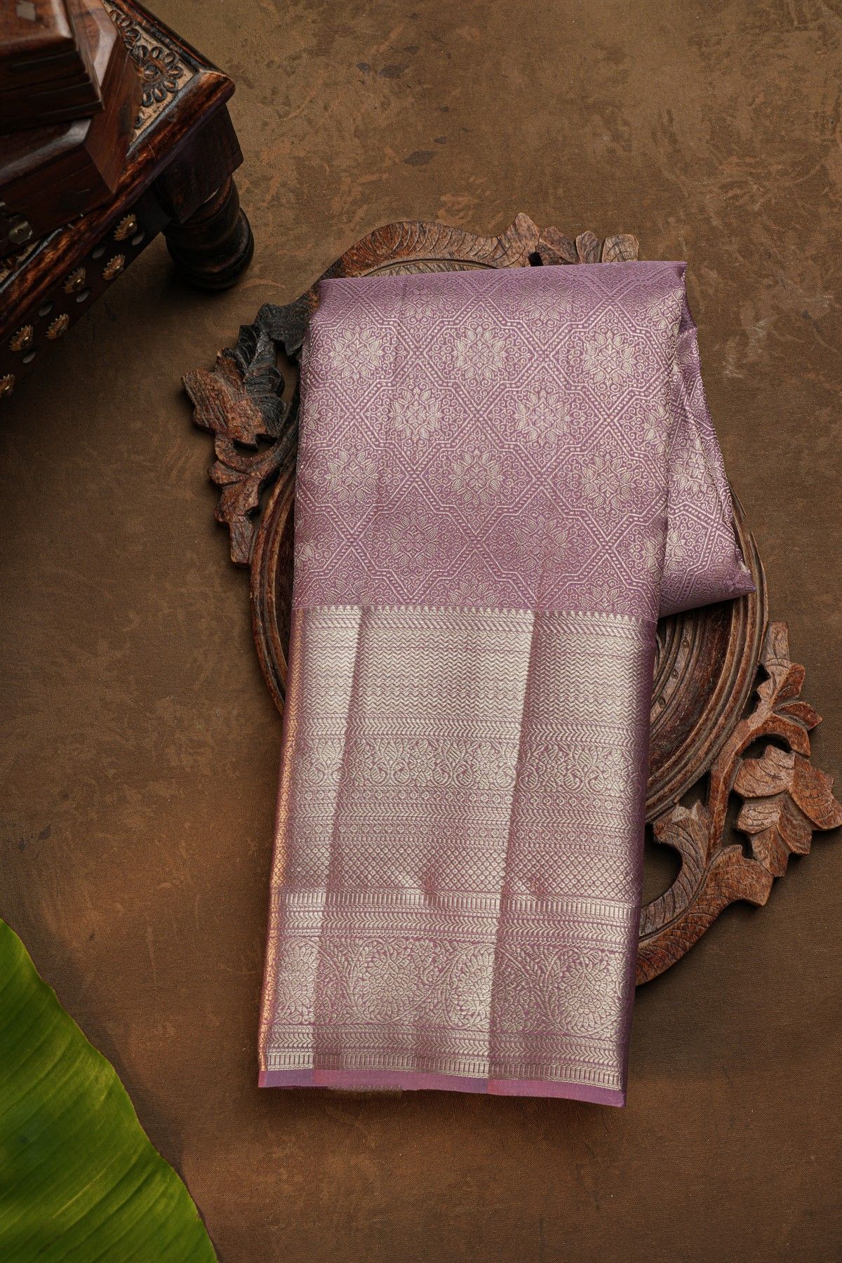 Kancheepuram Silk Lavender Saree
