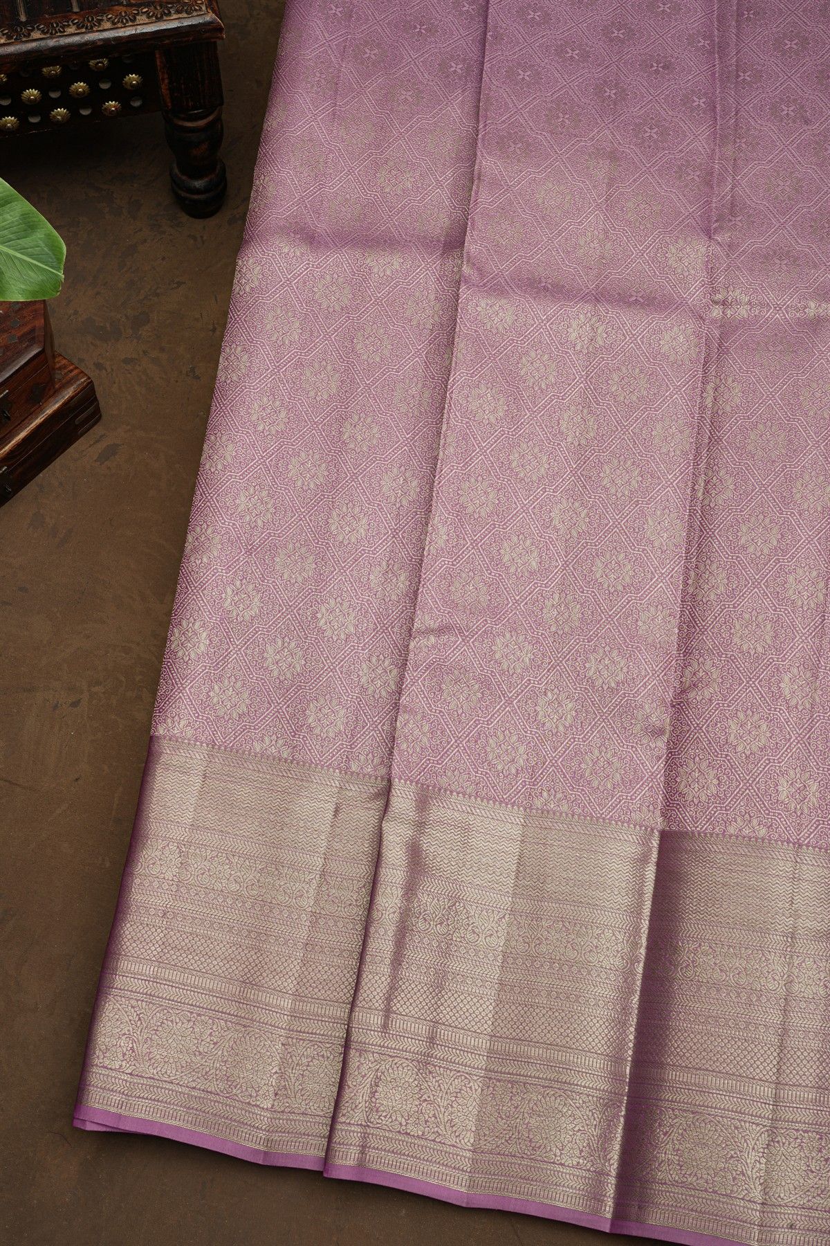 Kancheepuram Silk Lavender Saree
