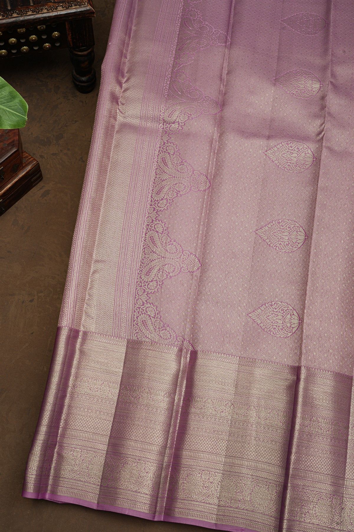 Kancheepuram Silk Lavender Saree