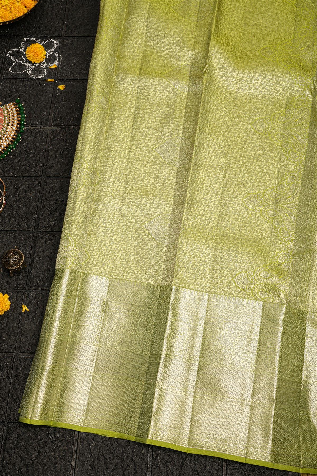 Kancheepuram Silk Light Green Saree