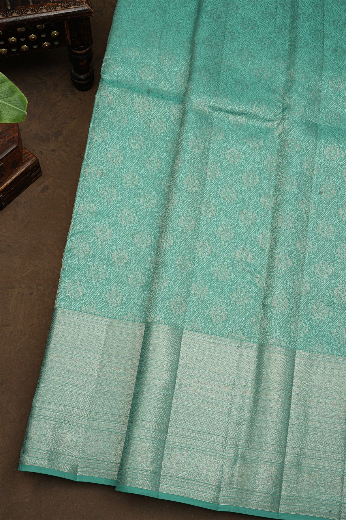 Kancheepuram Silk Sea Blue Saree