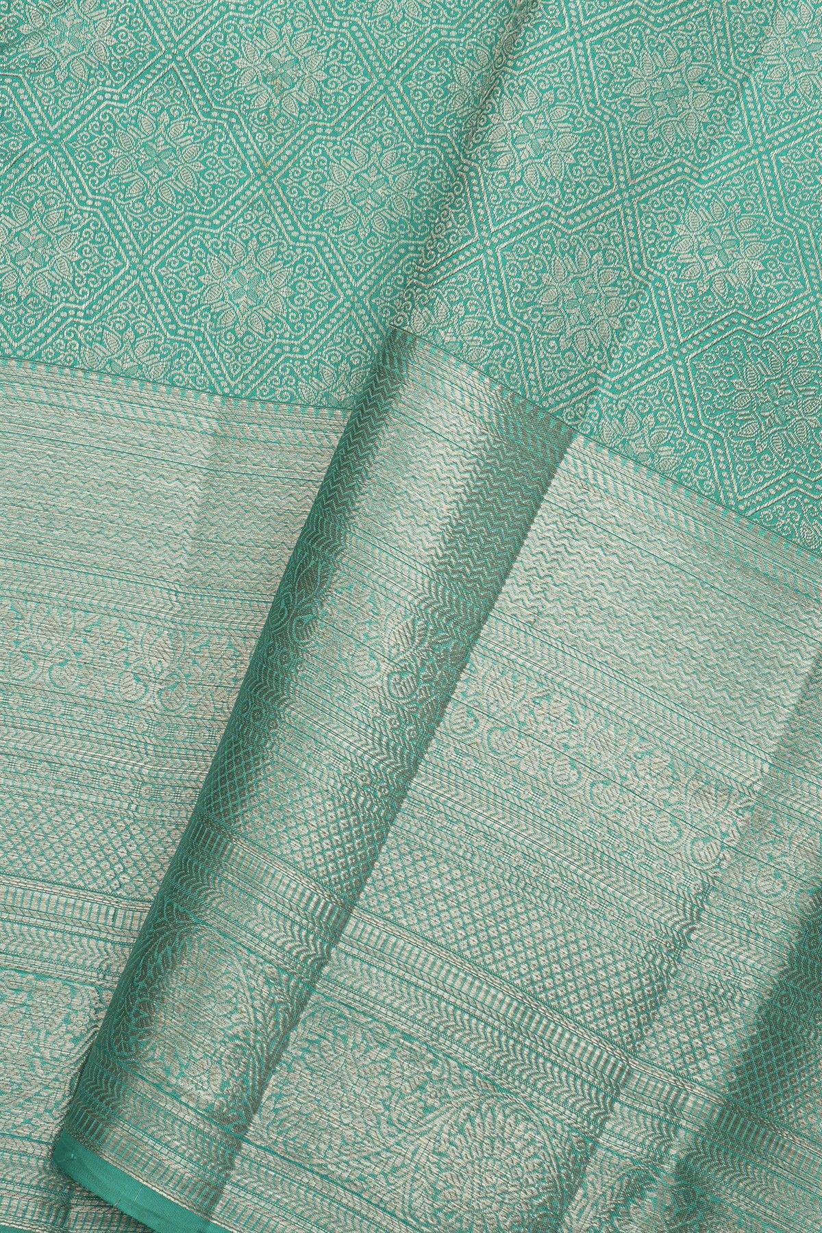 Kancheepuram Silk Sea Blue Saree