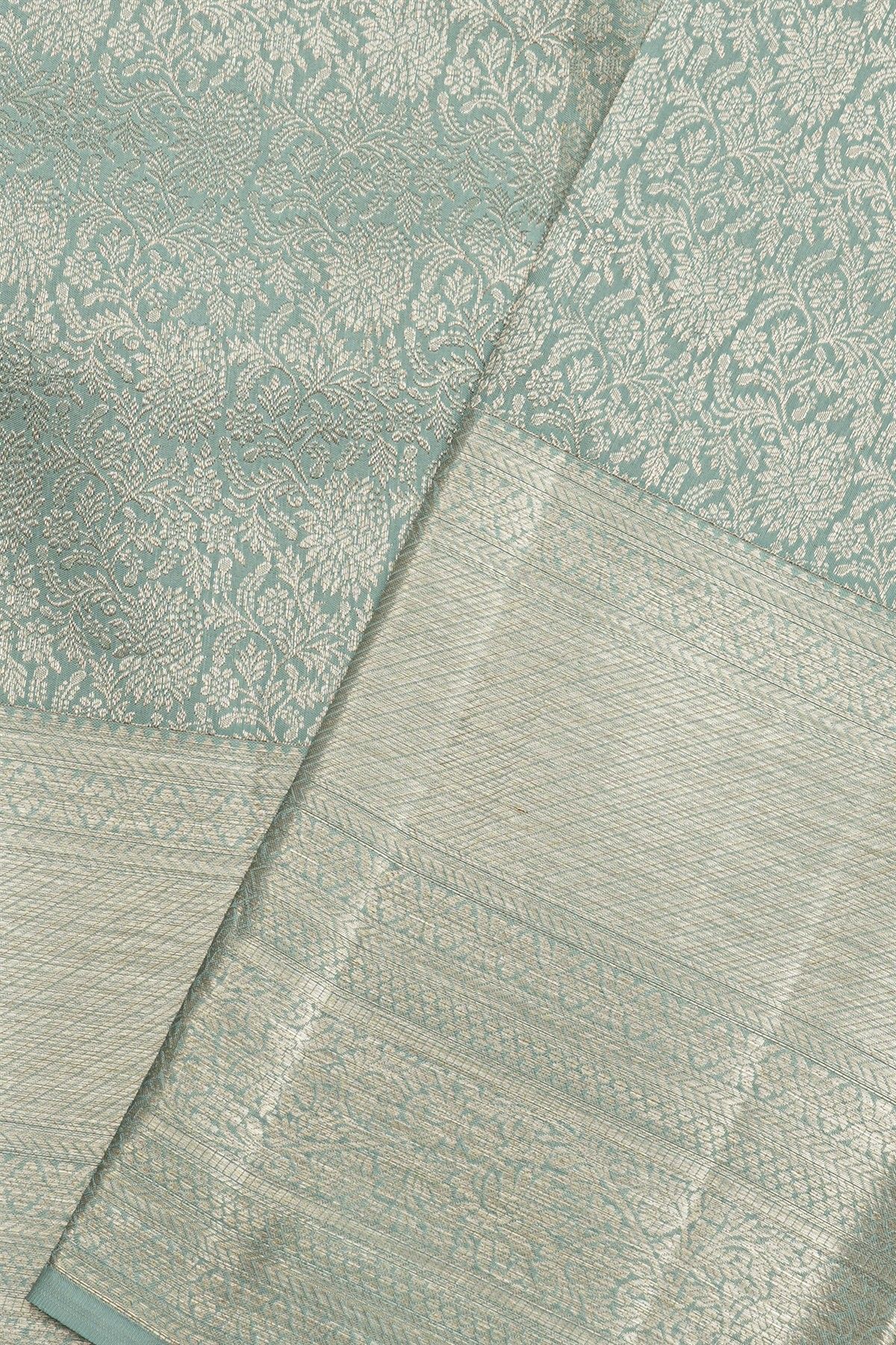 Kancheepuram Silk Ice Blue Saree