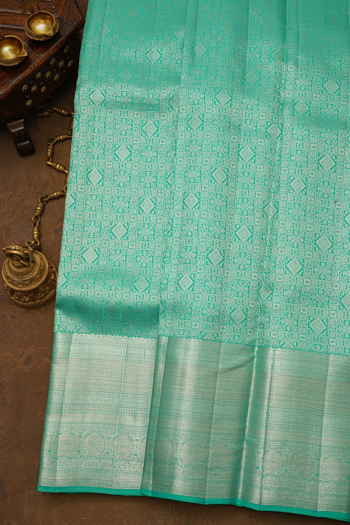 Kancheepuram Silk Sea Green Saree