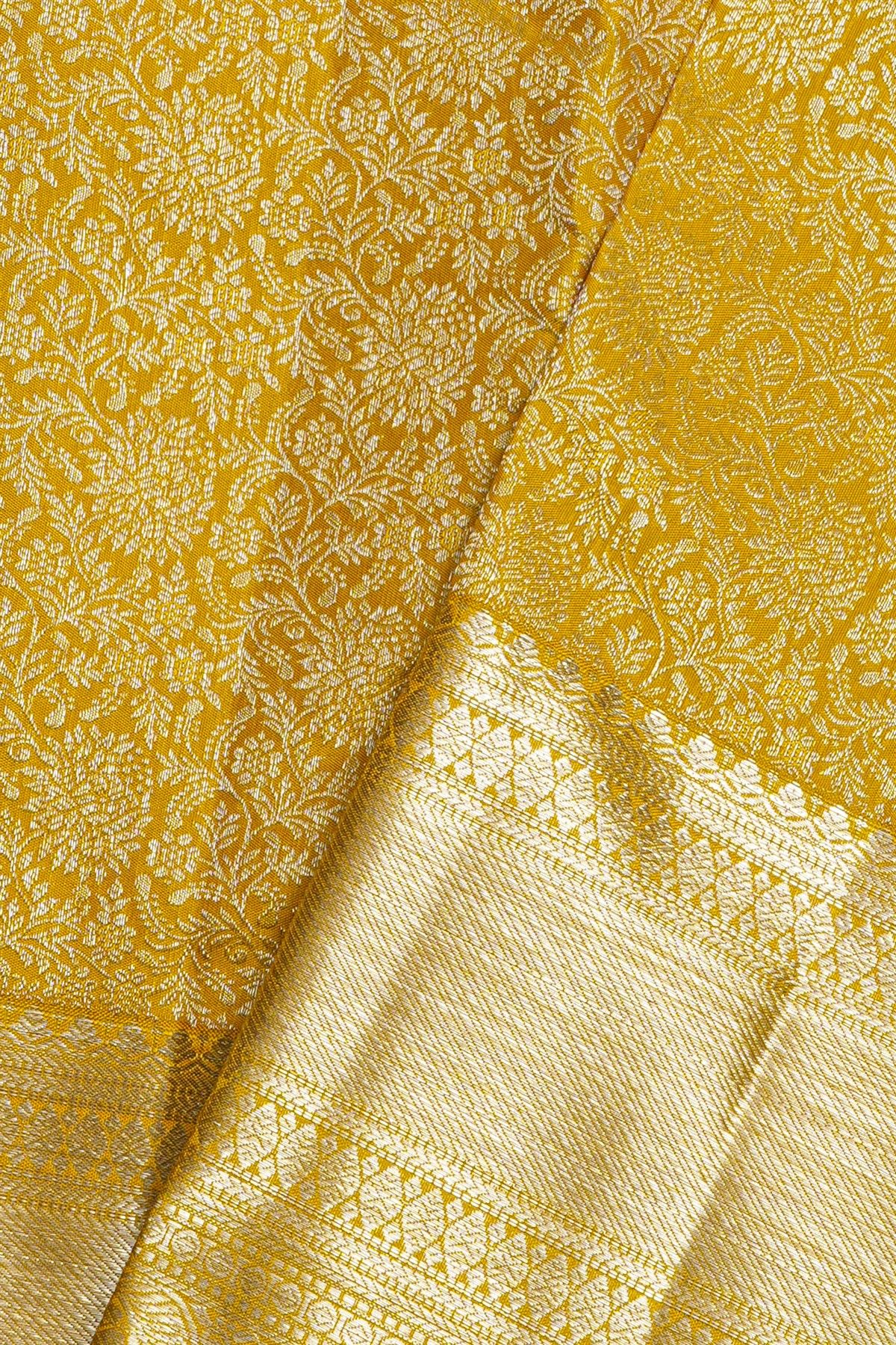 Kancheepuram Silk Mustard Saree
