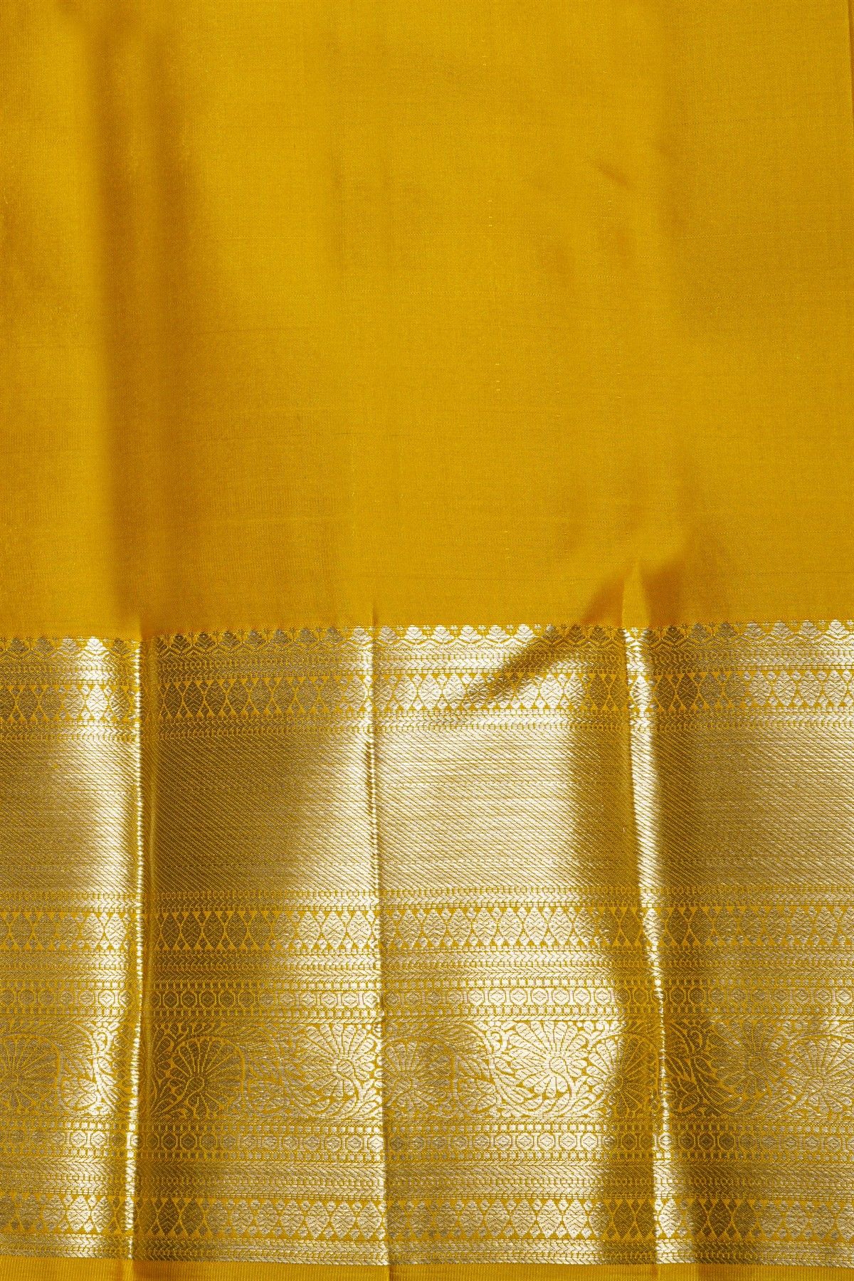 Kancheepuram Silk Mustard Saree