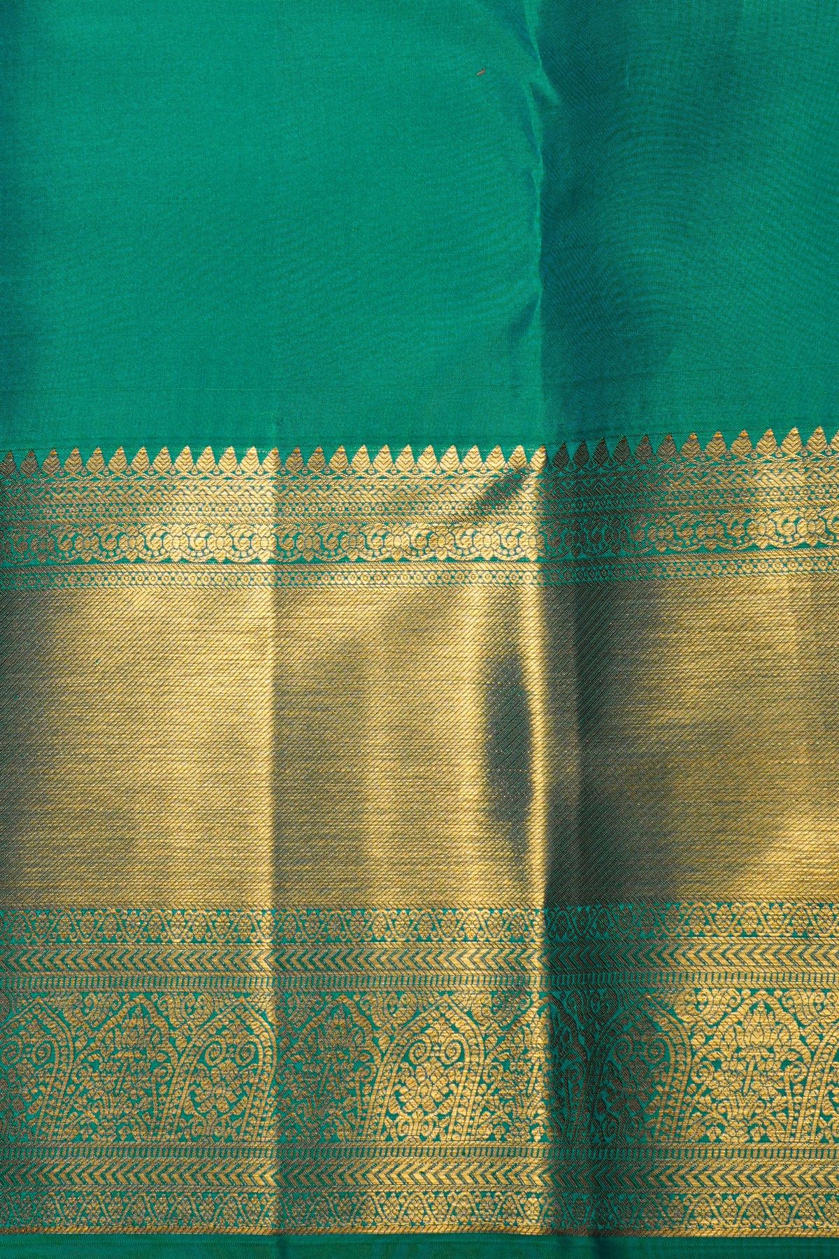Kancheepuram Silk Rama Green Saree